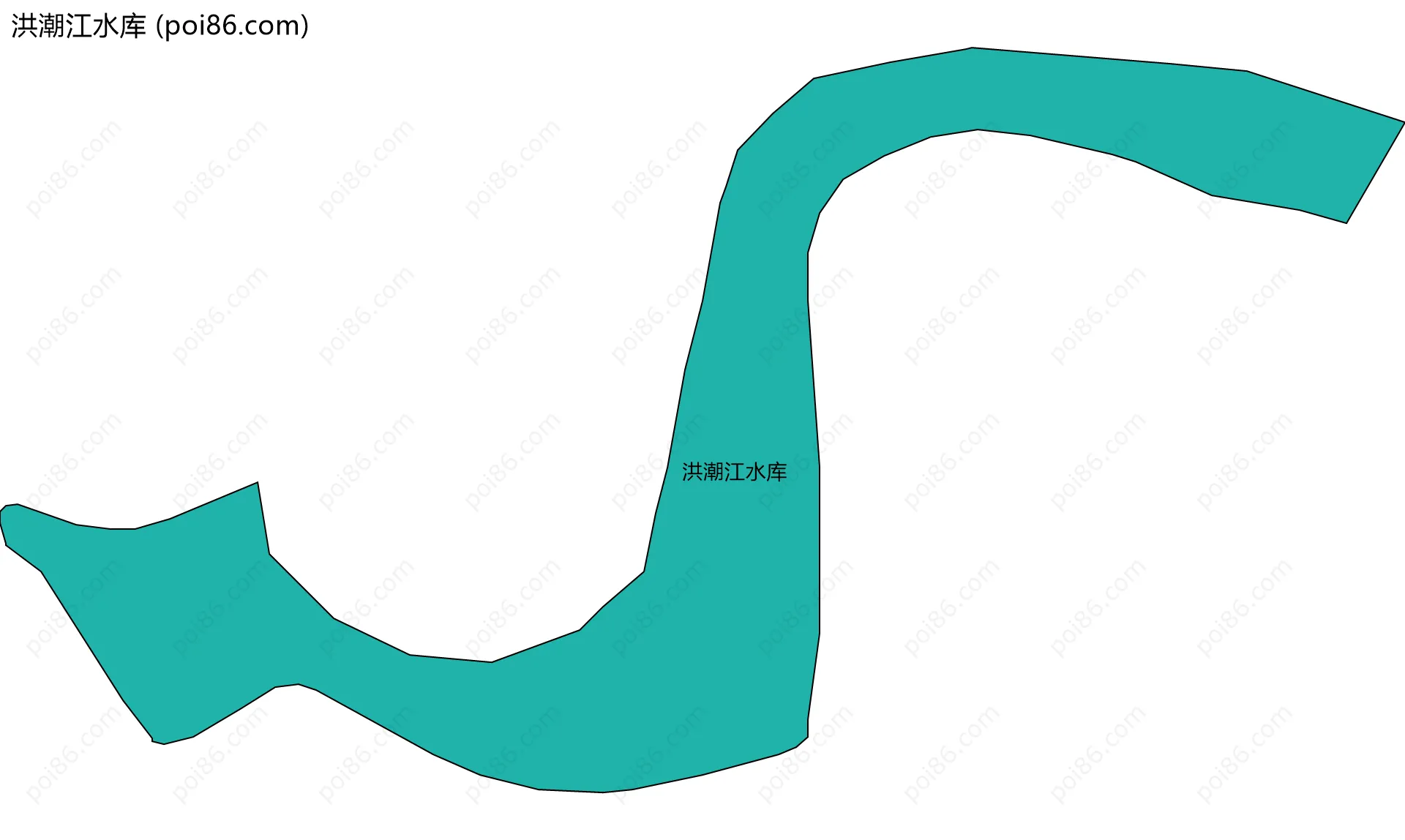 洪潮江水库边界地图