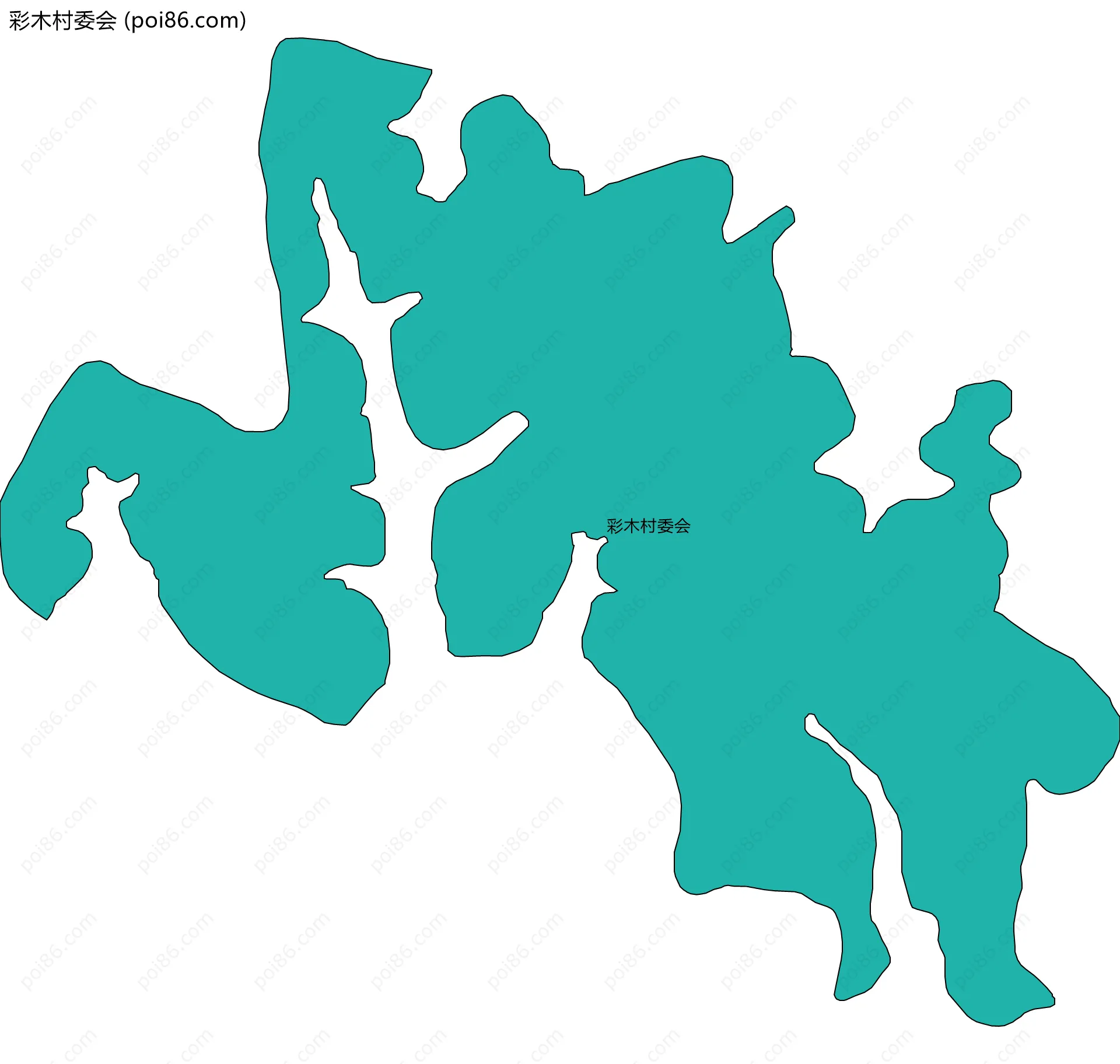 彩木村委会边界地图