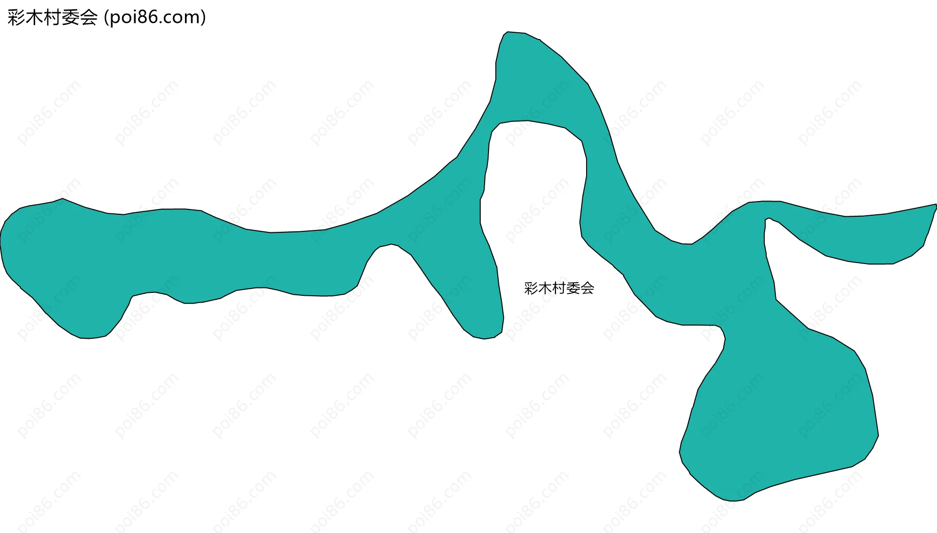 彩木村委会边界地图