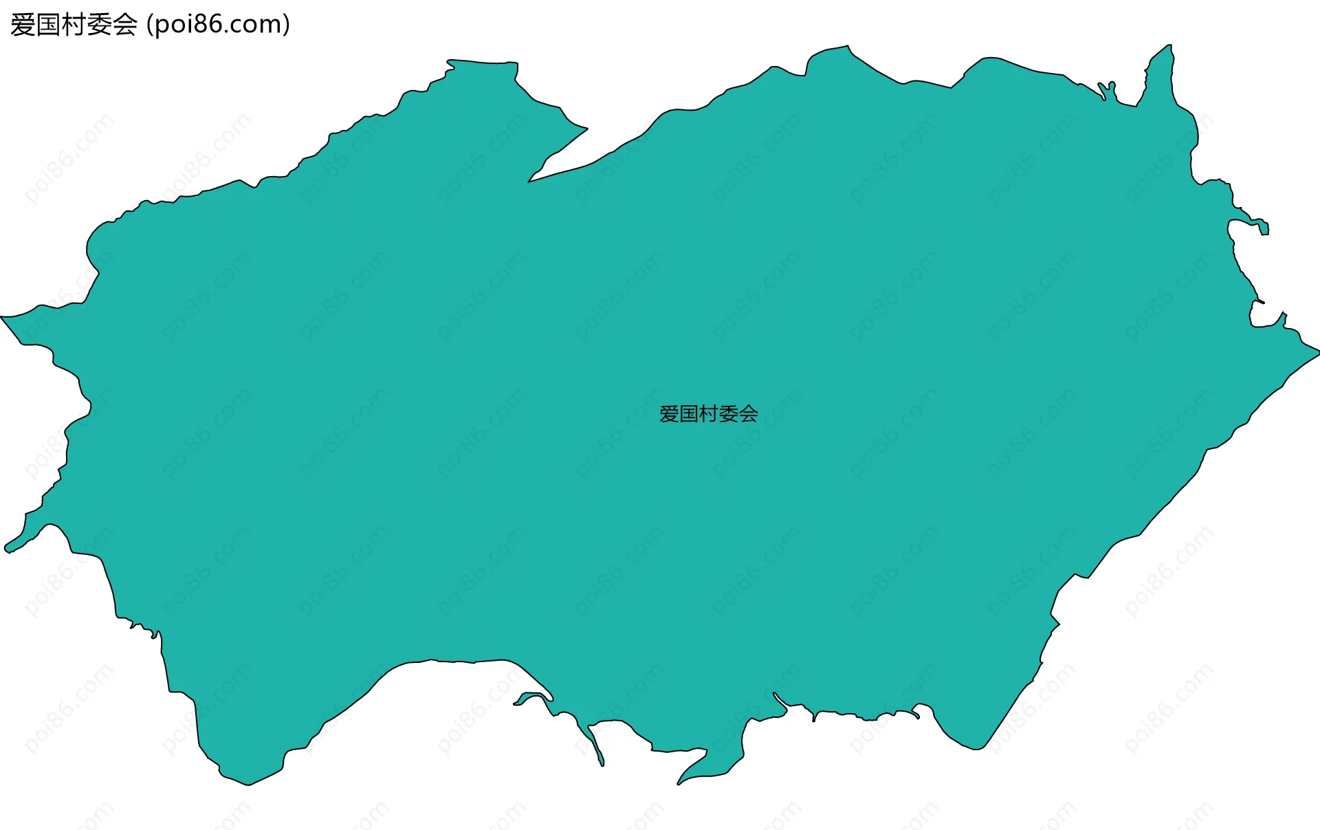 爱国村委会边界地图