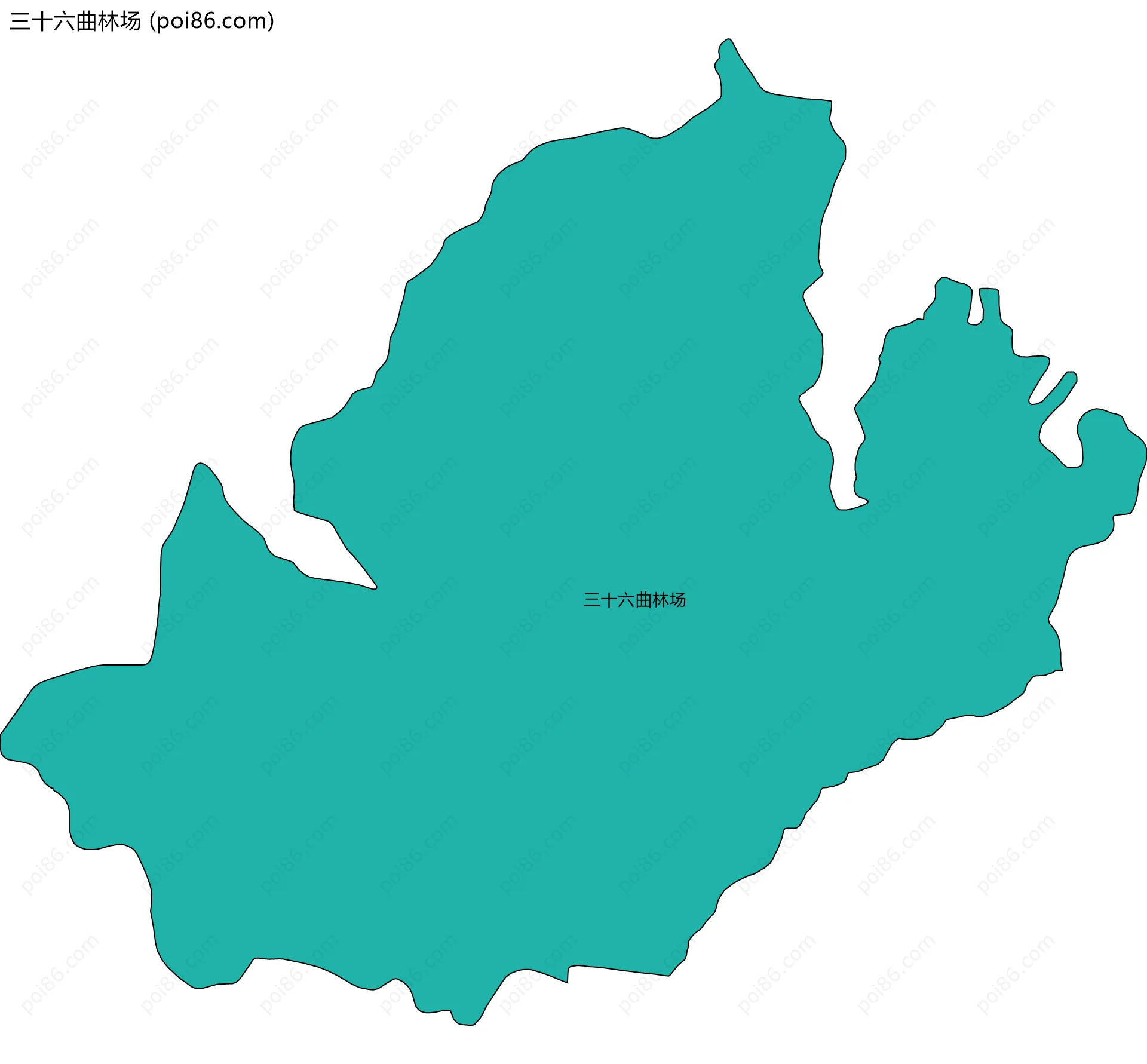 三十六曲林场边界地图