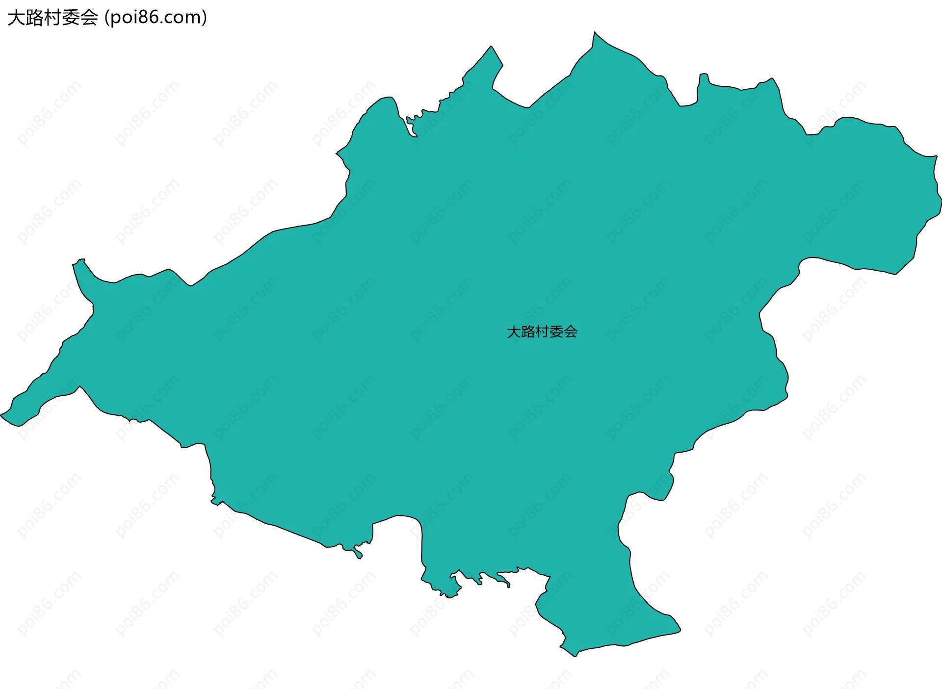 大路村委会边界地图
