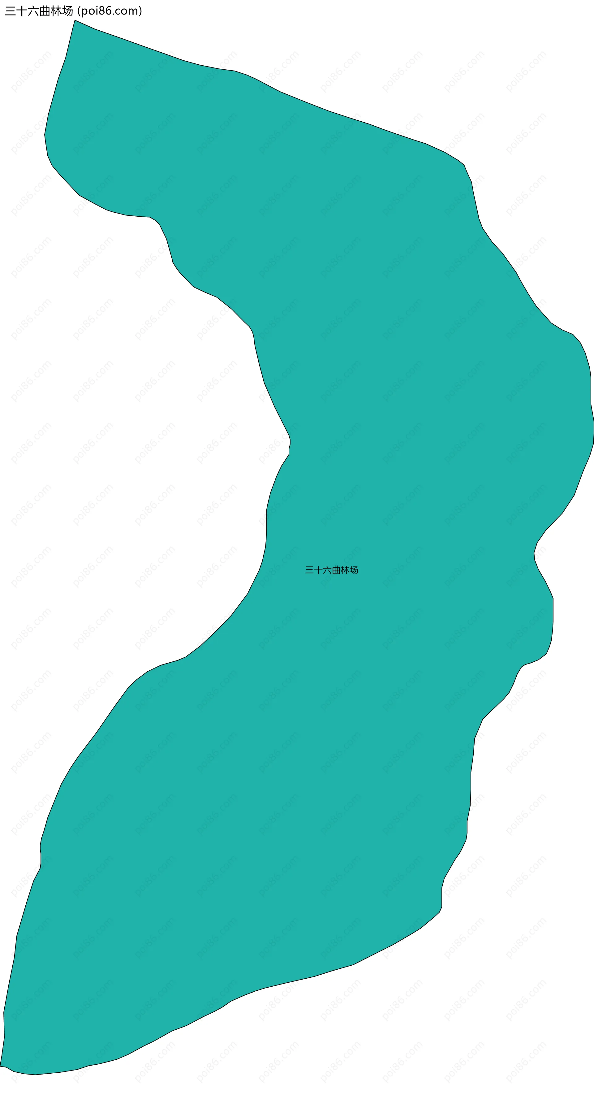 三十六曲林场边界地图