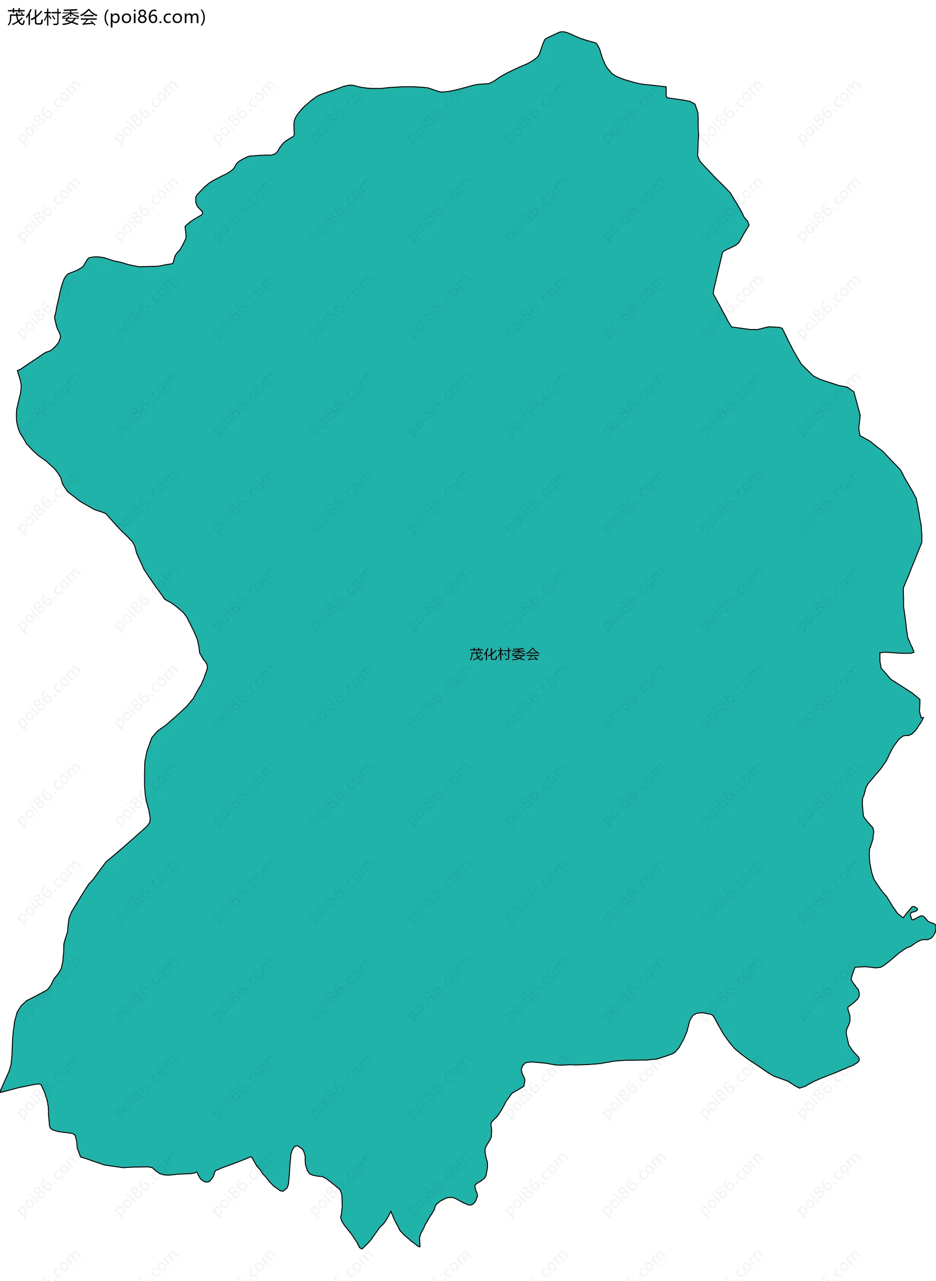 茂化村委会边界地图