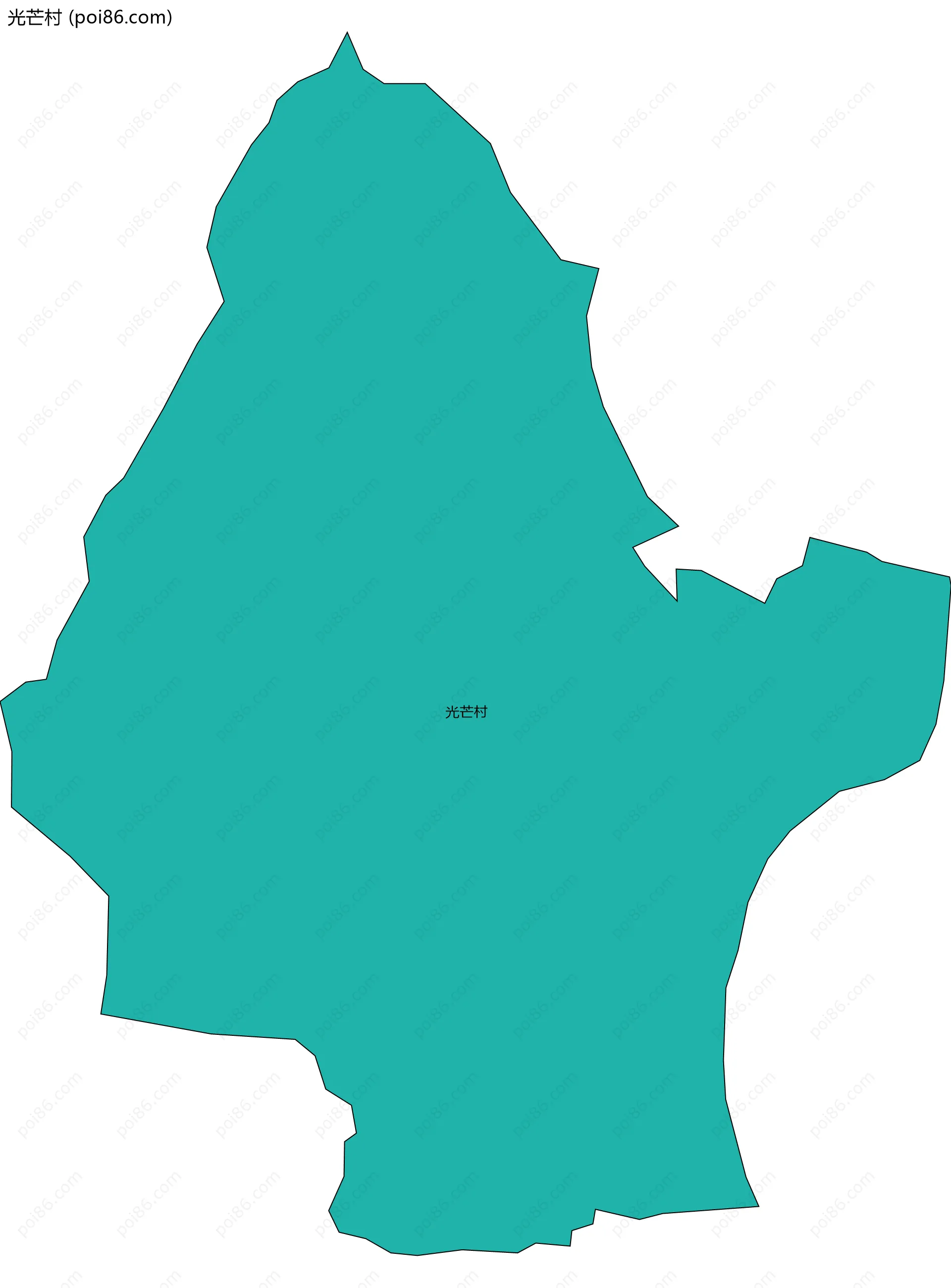 光芒村边界地图