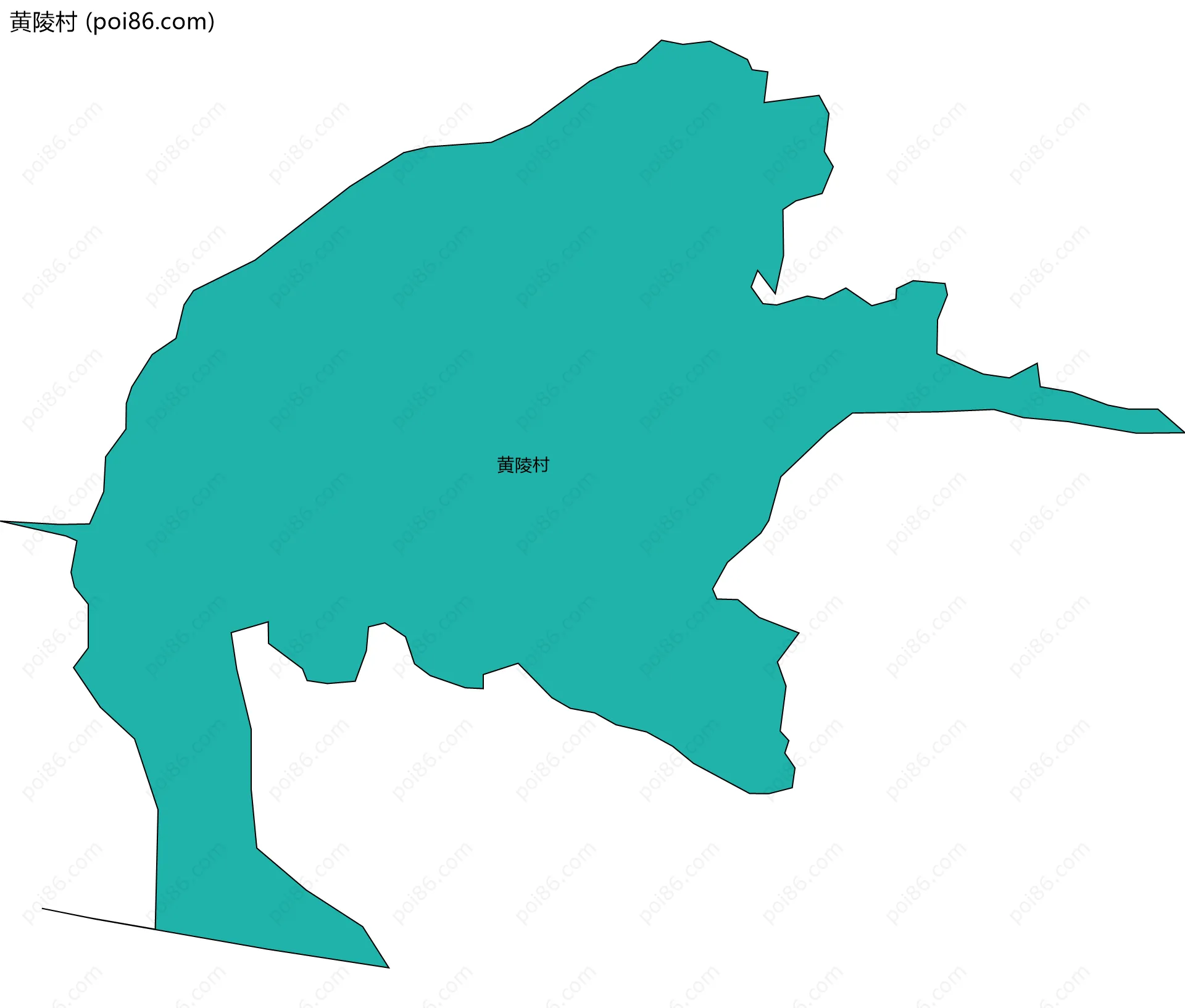 黄陵村边界地图