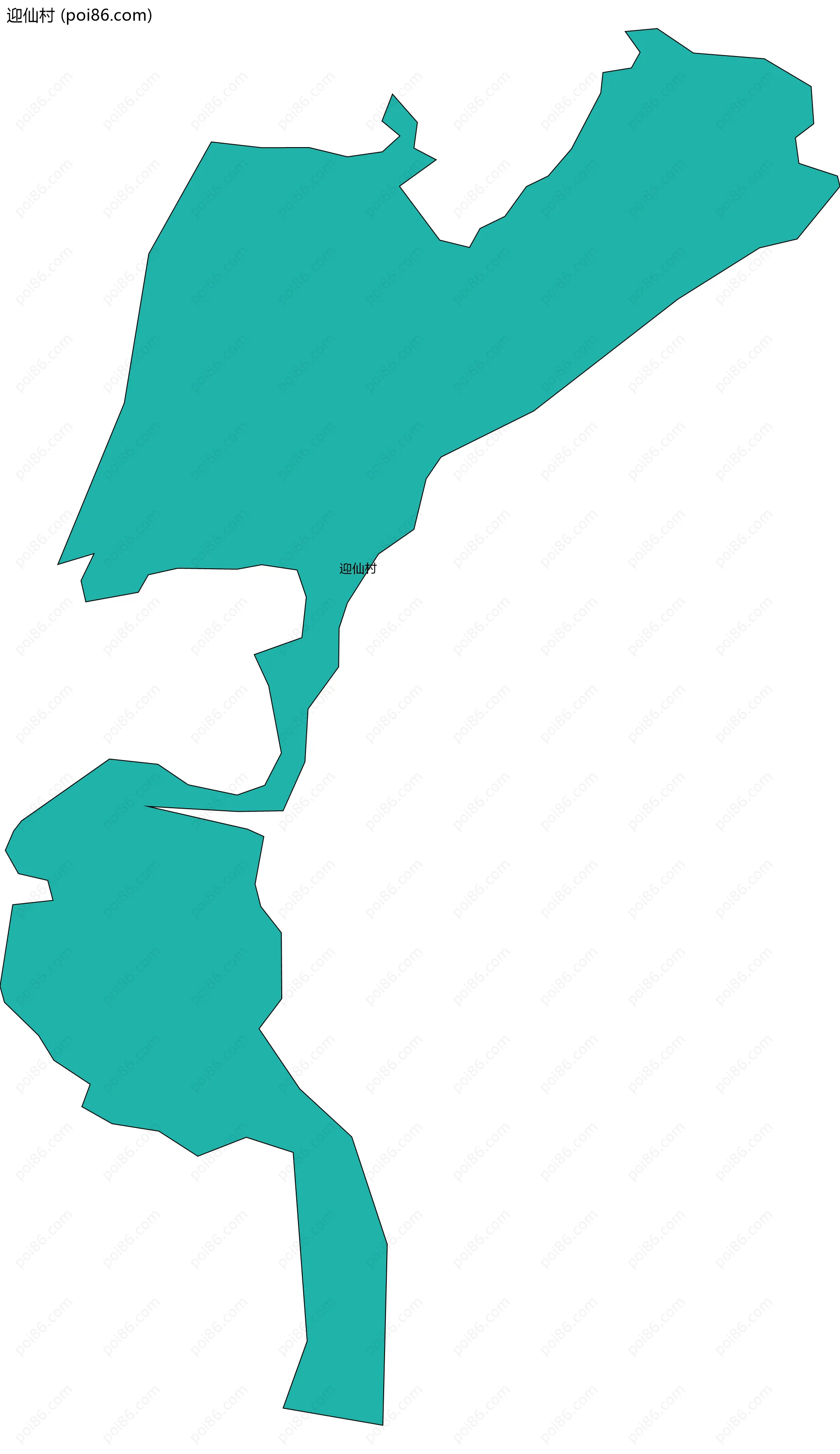 迎仙村边界地图
