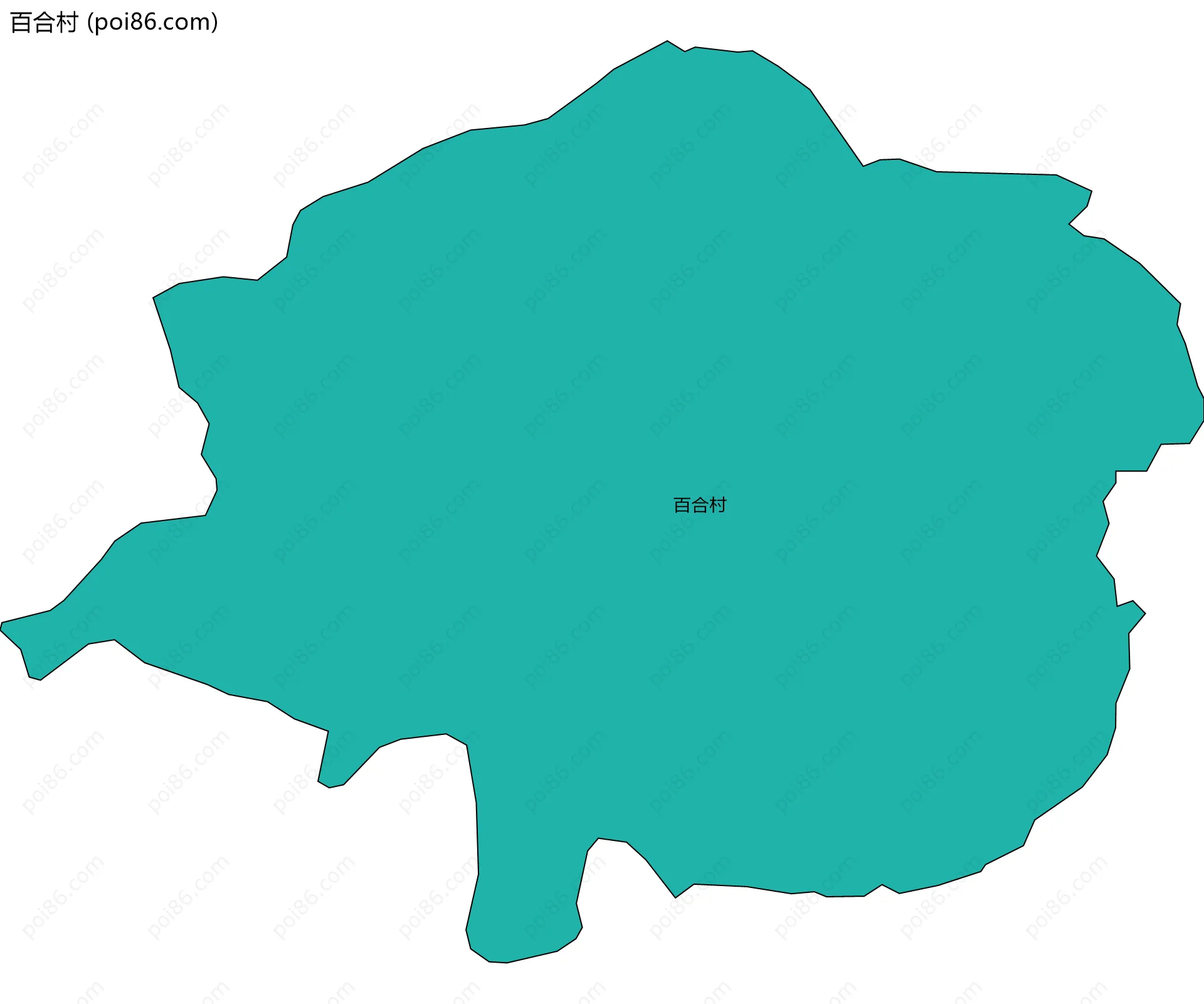 百合村边界地图