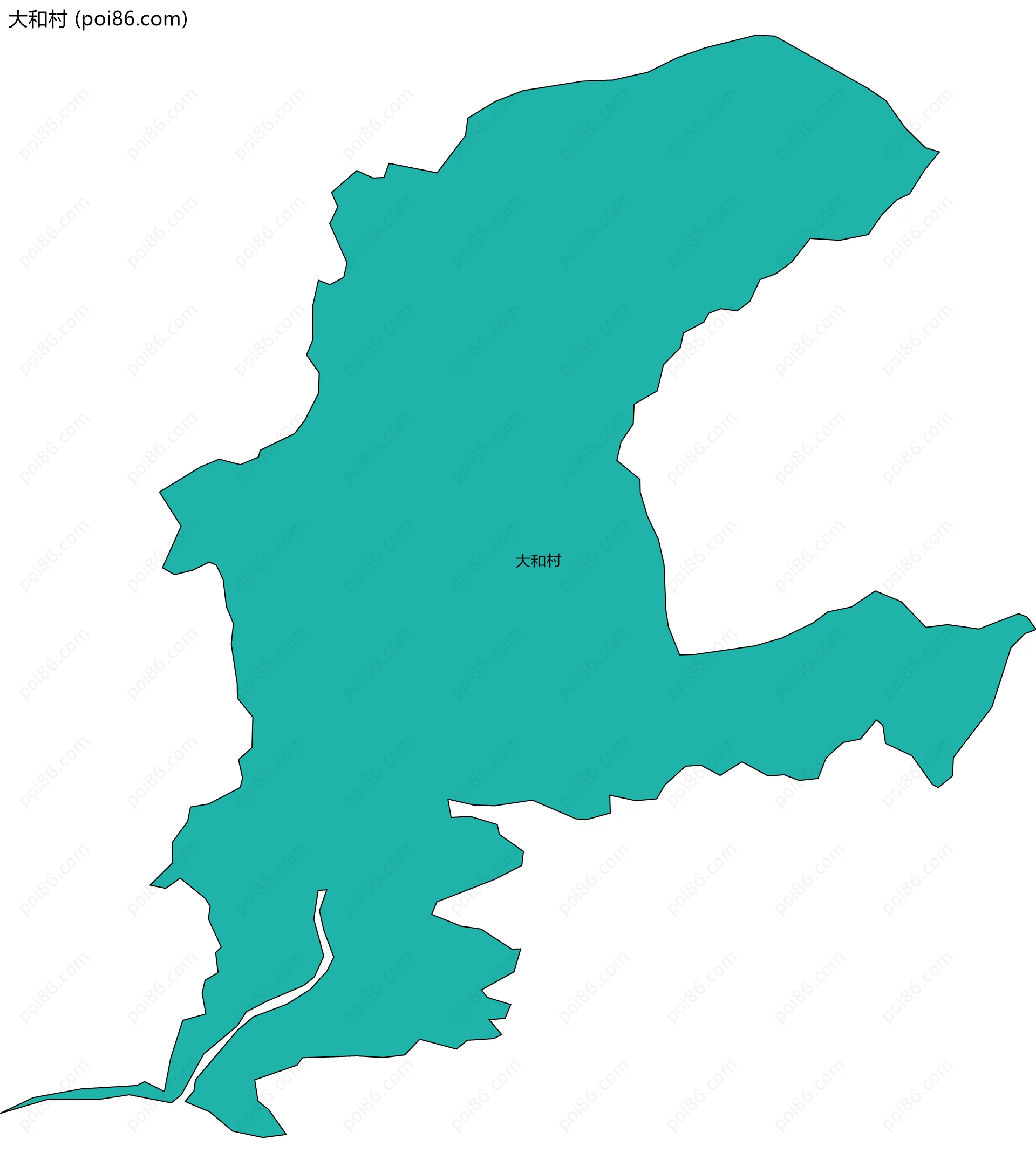 大和村边界地图