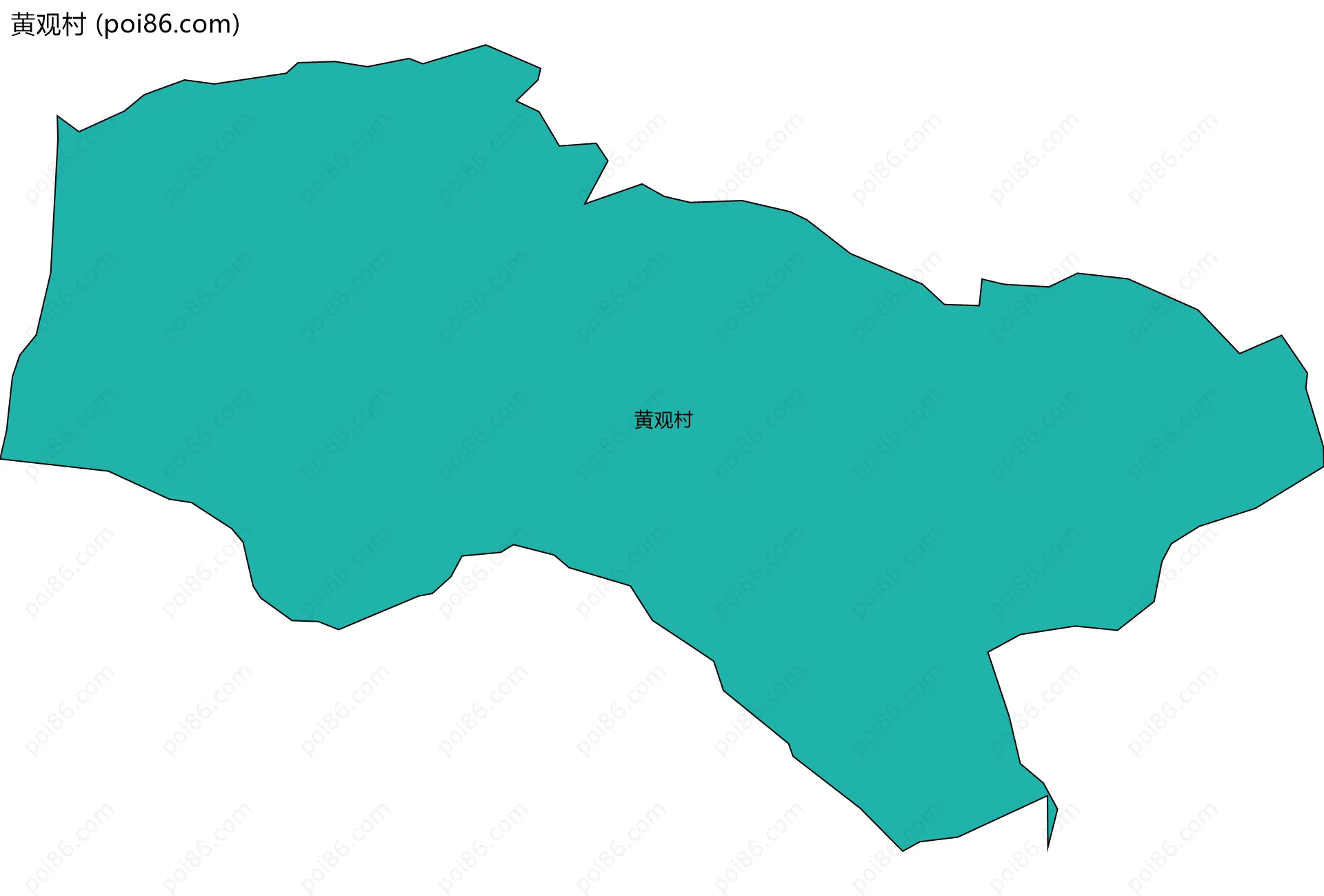 黄观村边界地图