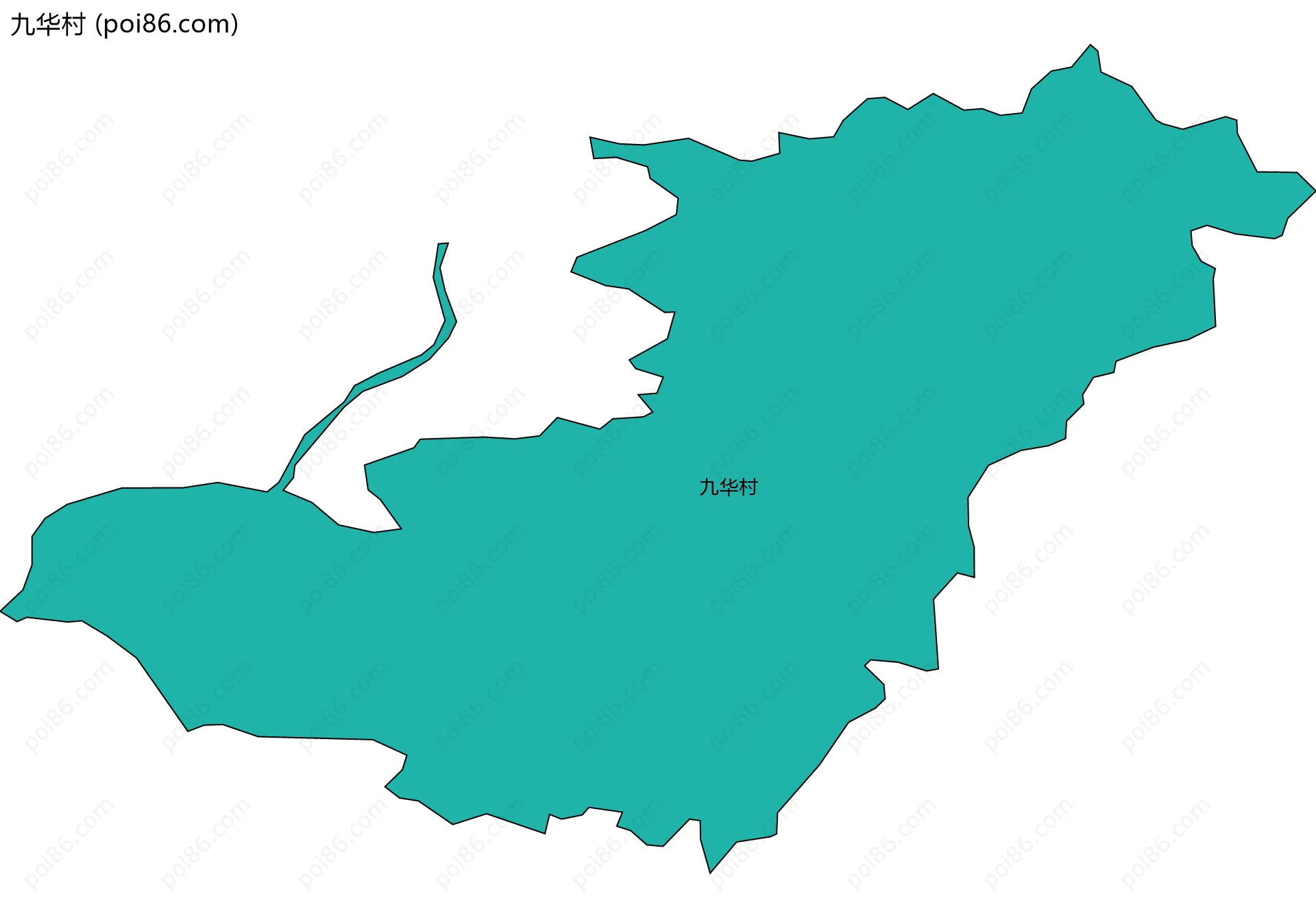 九华村边界地图