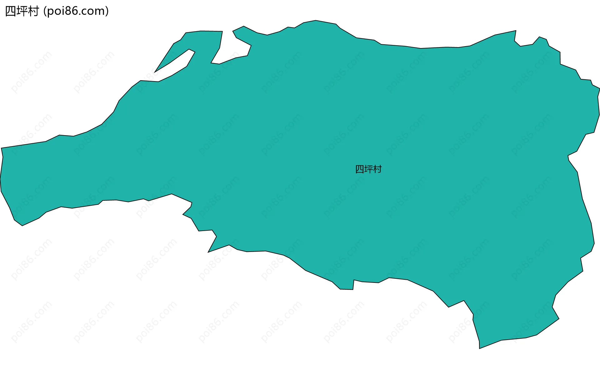 四坪村边界地图