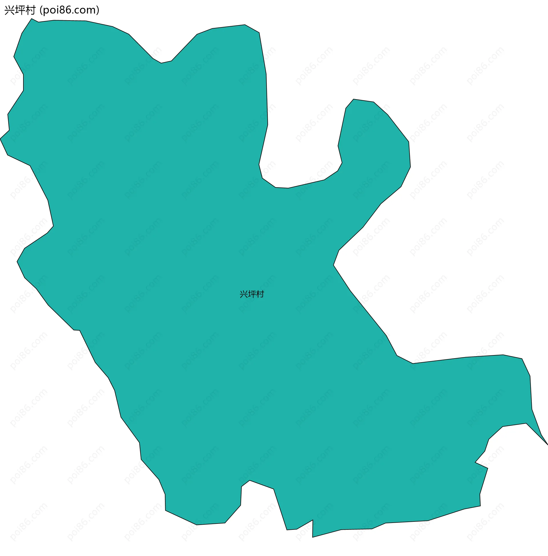 兴坪村边界地图