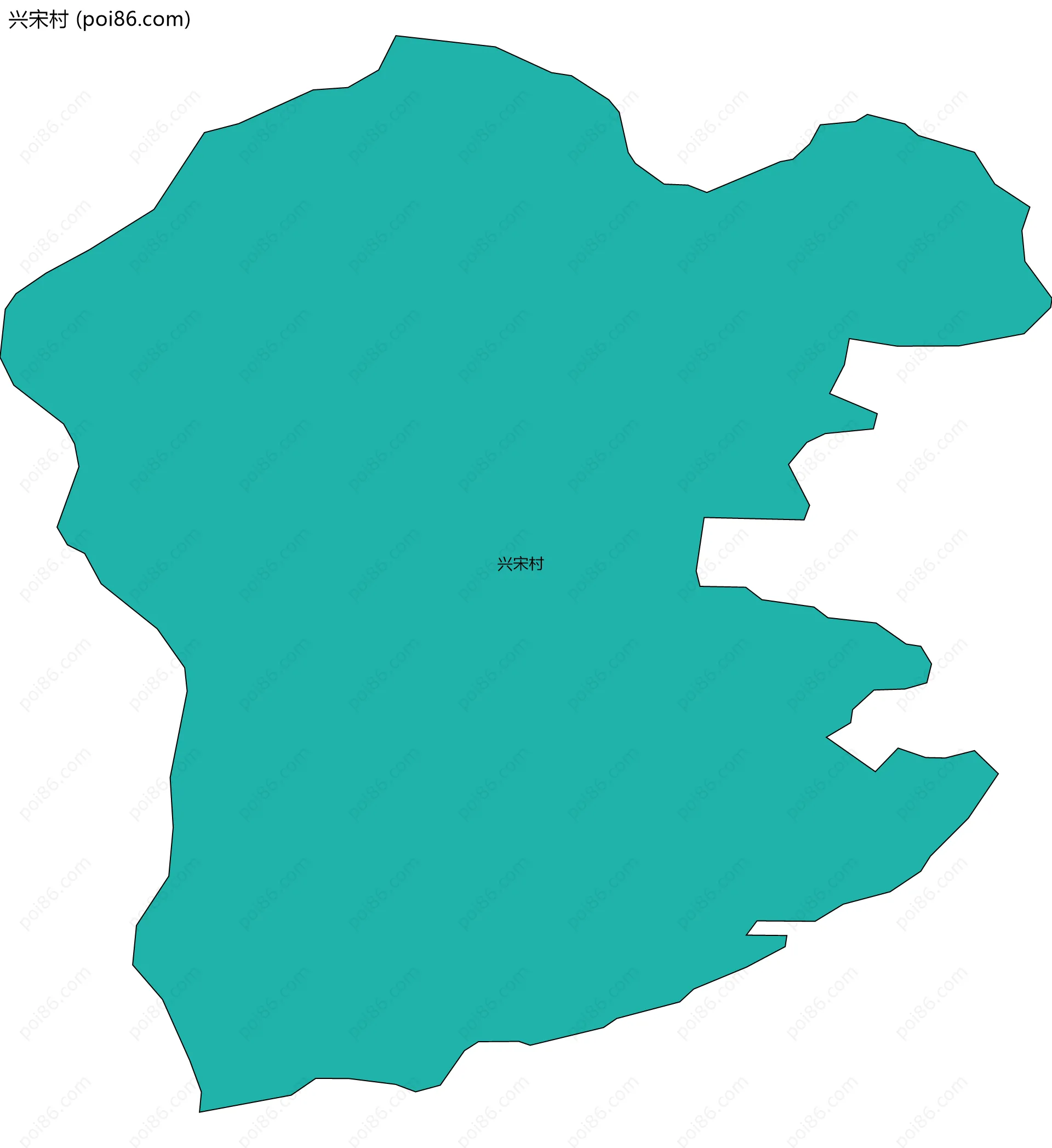 兴宋村边界地图