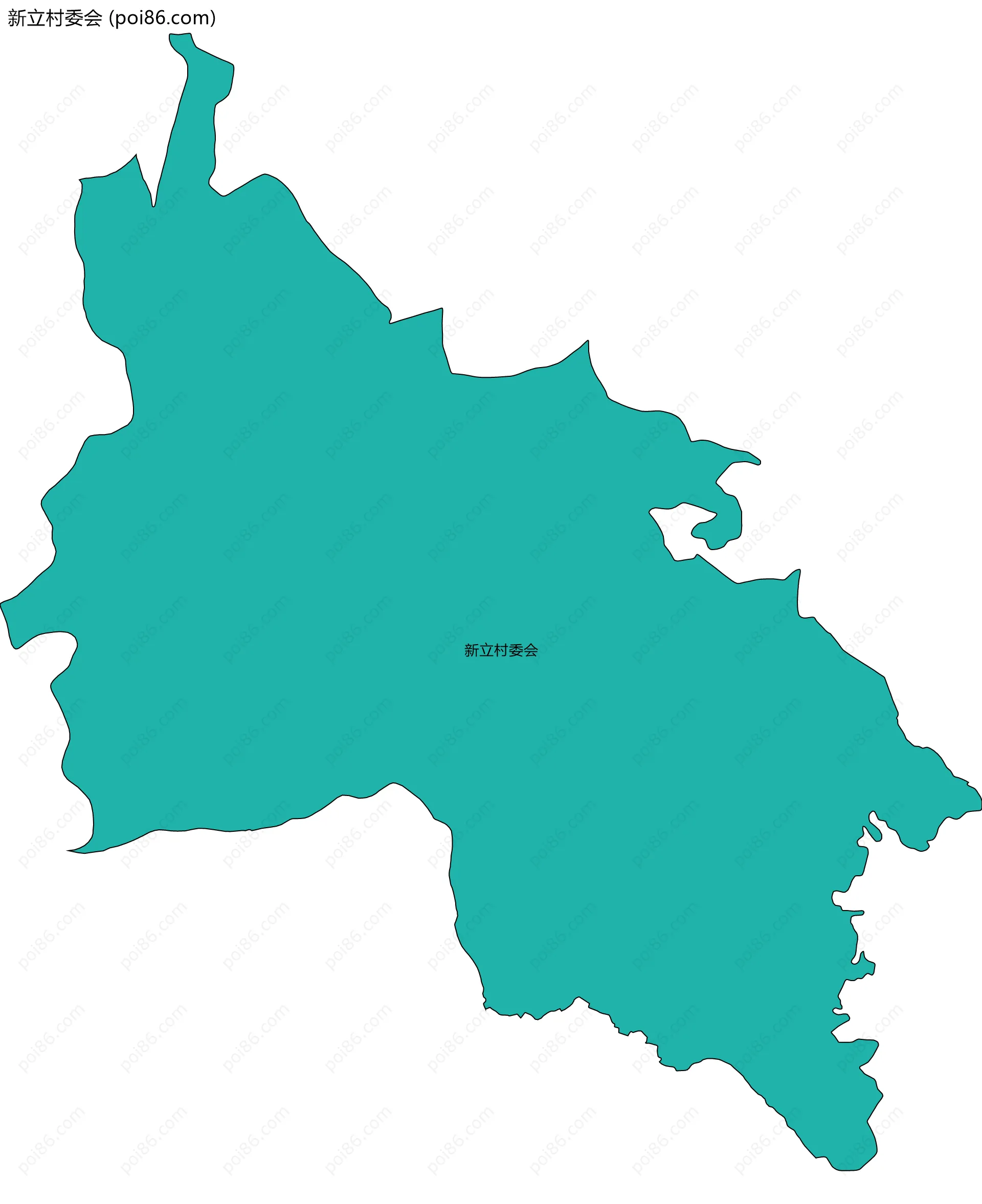 新立村委会边界地图