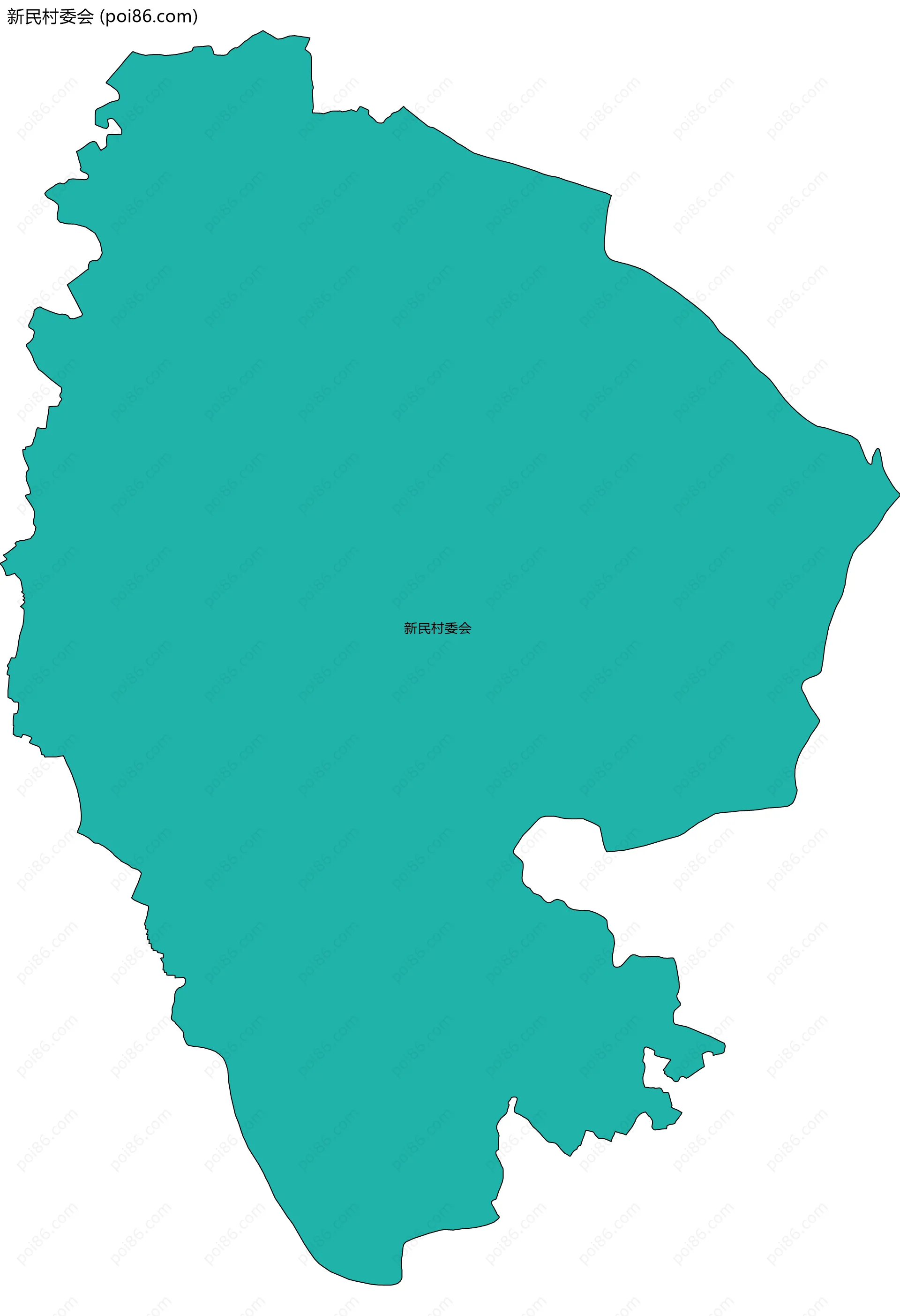 新民村委会边界地图