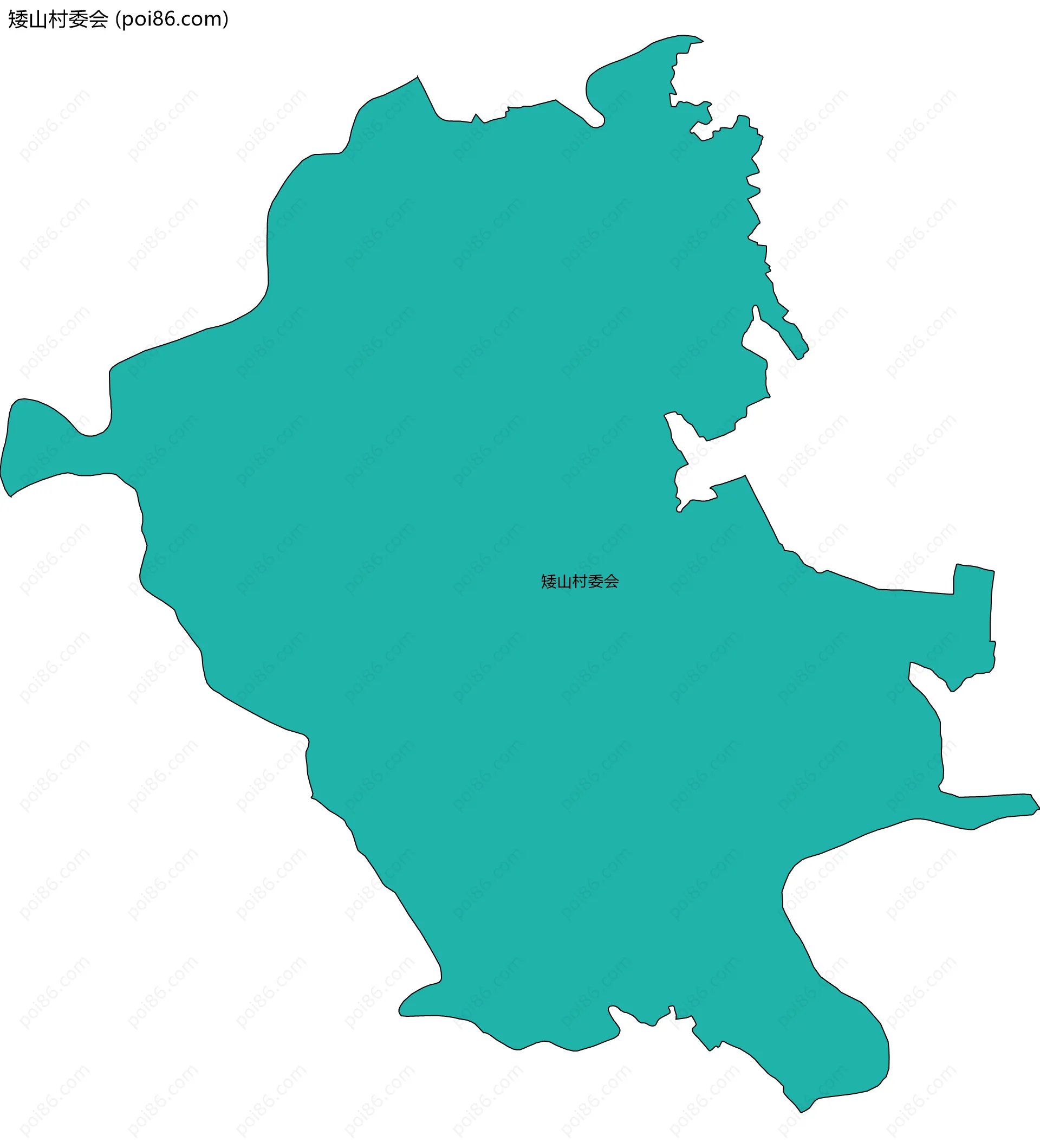 矮山村委会边界地图