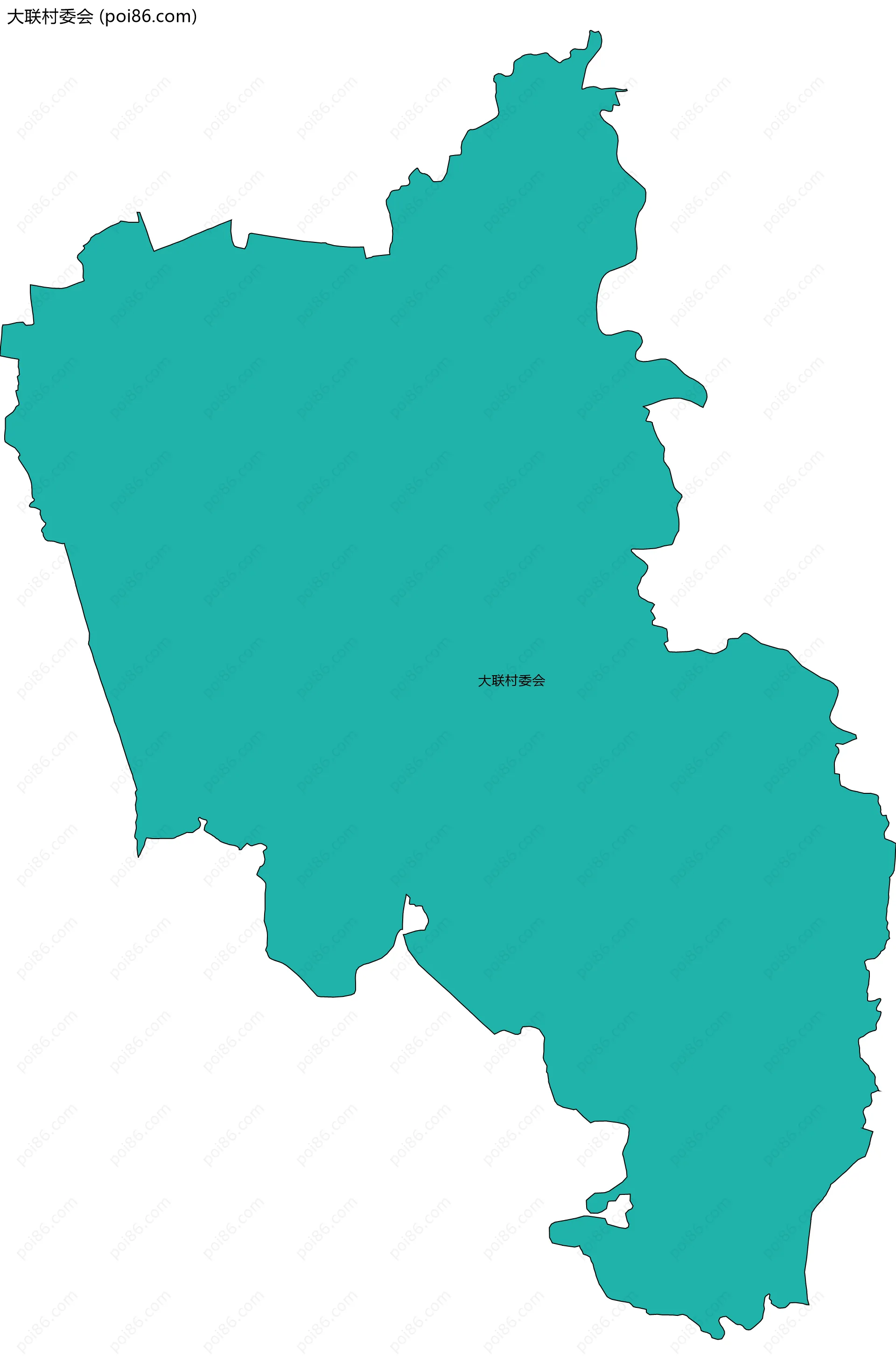 大联村委会边界地图