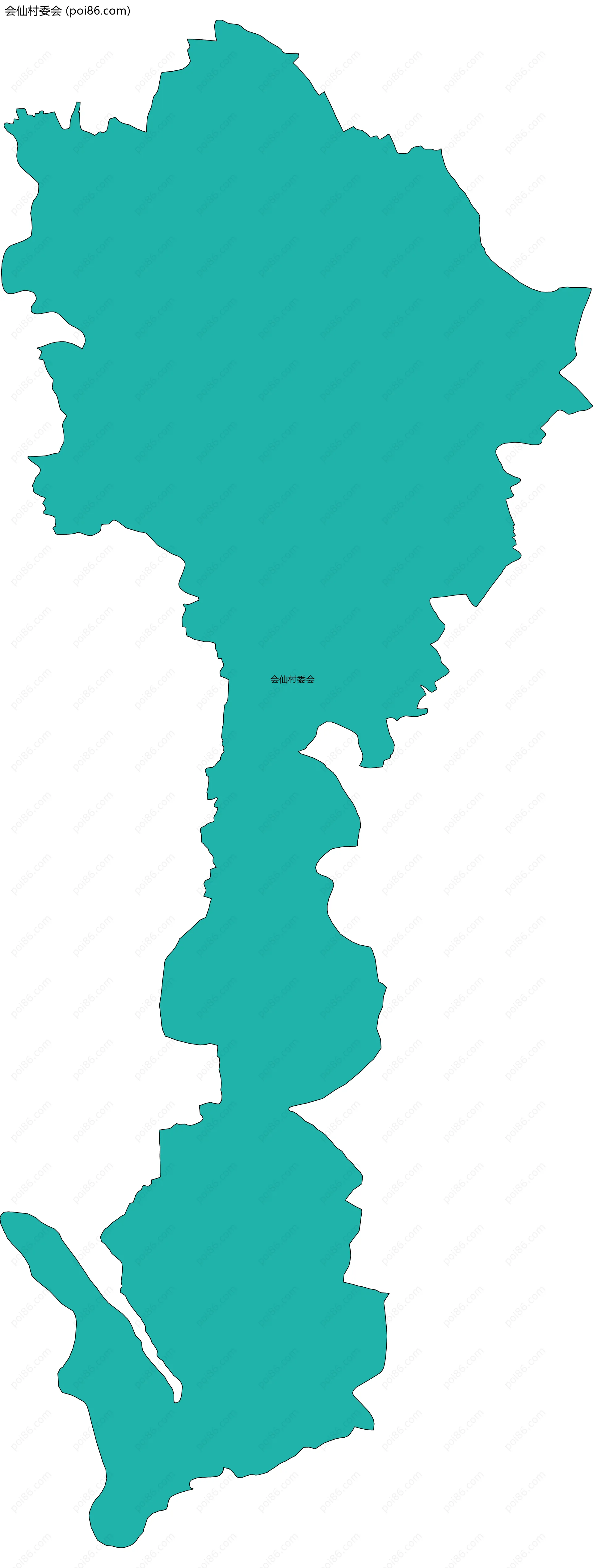 会仙村委会边界地图