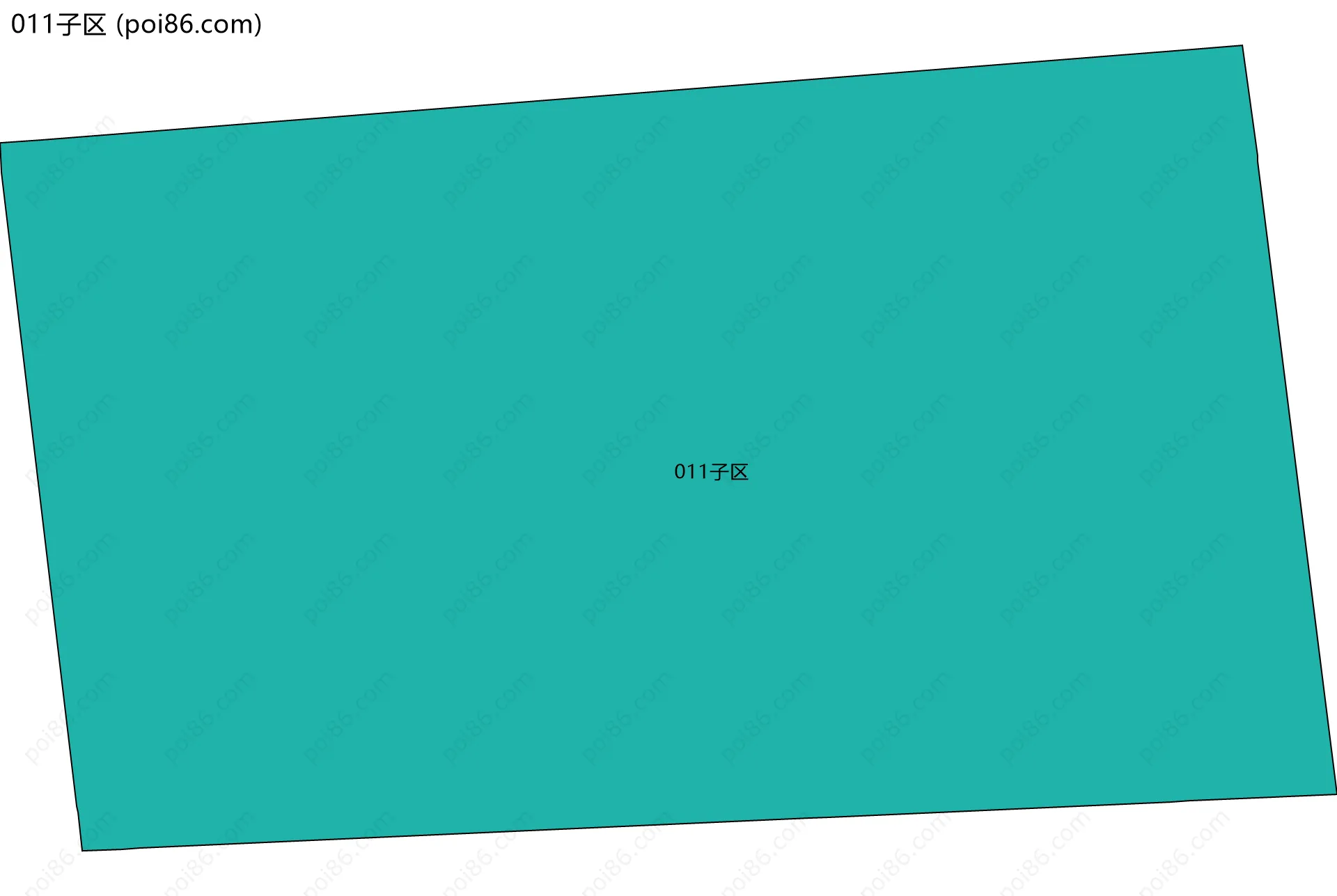 011子区边界地图