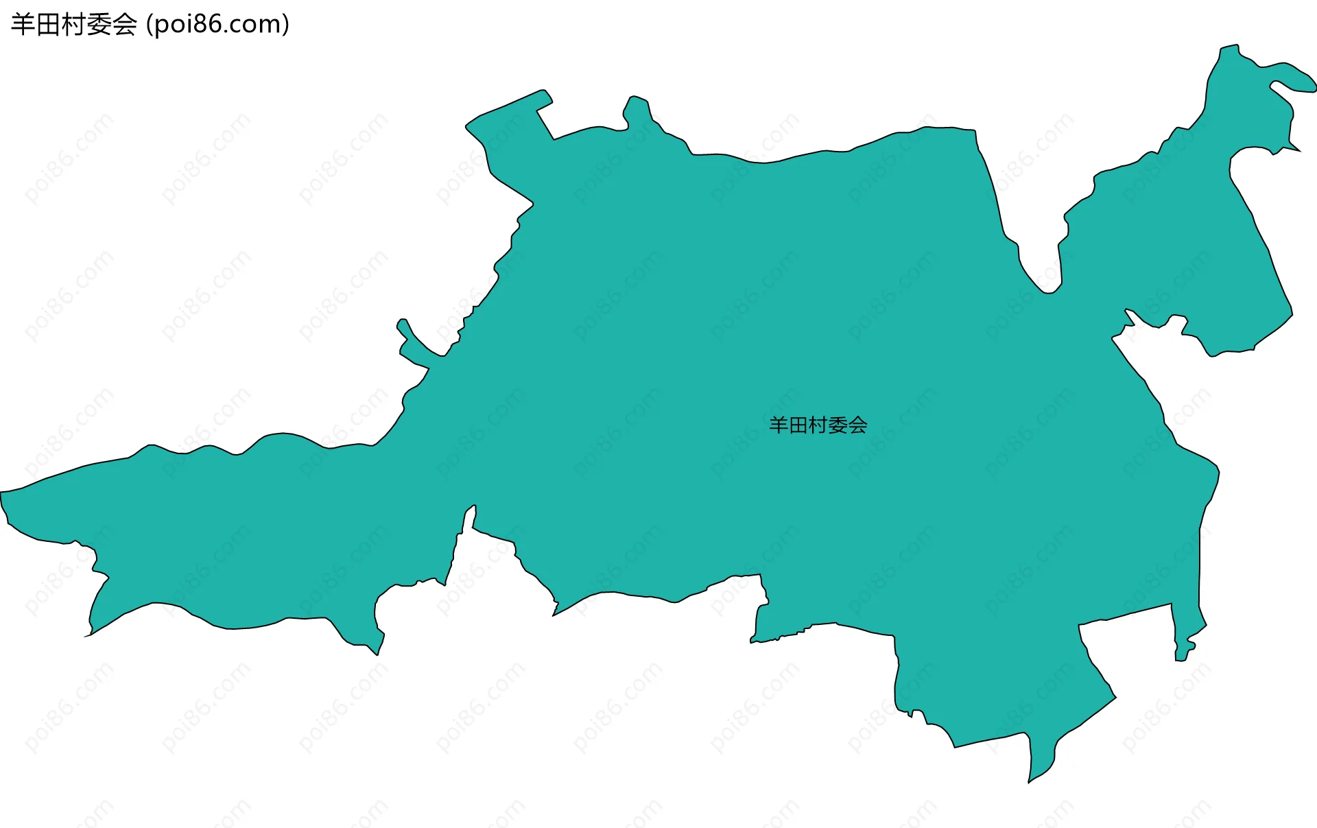 羊田村委会边界地图