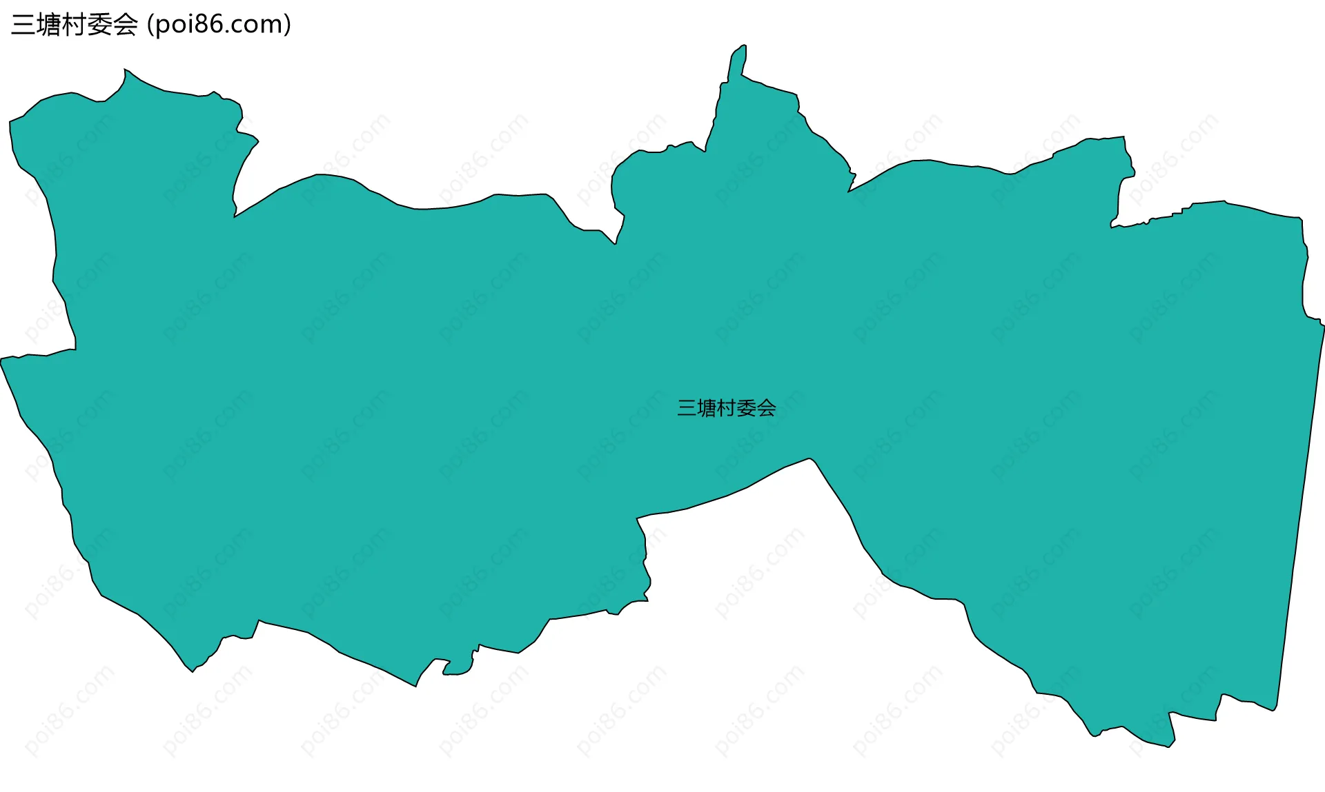 三塘村委会边界地图