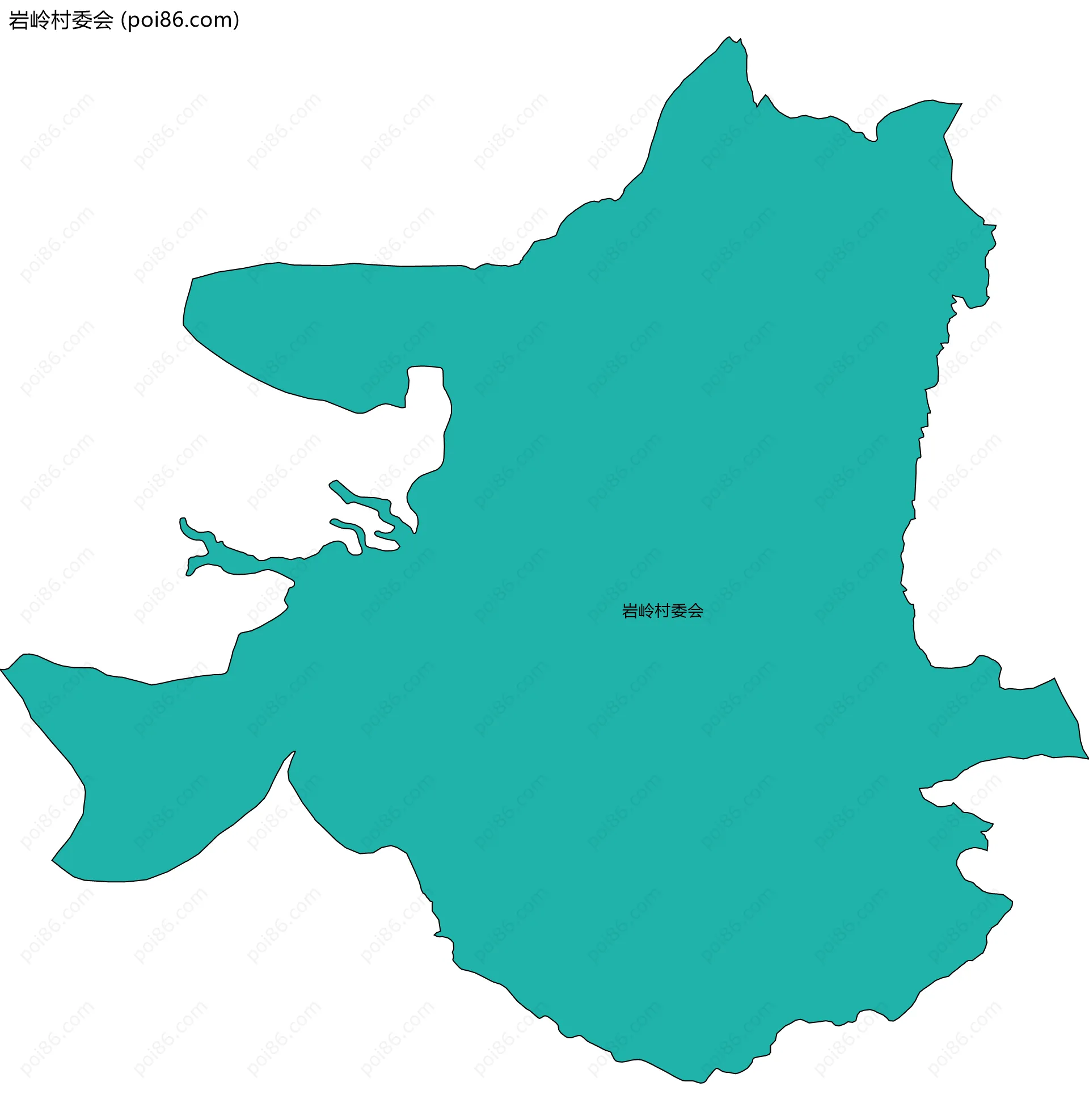 岩岭村委会边界地图