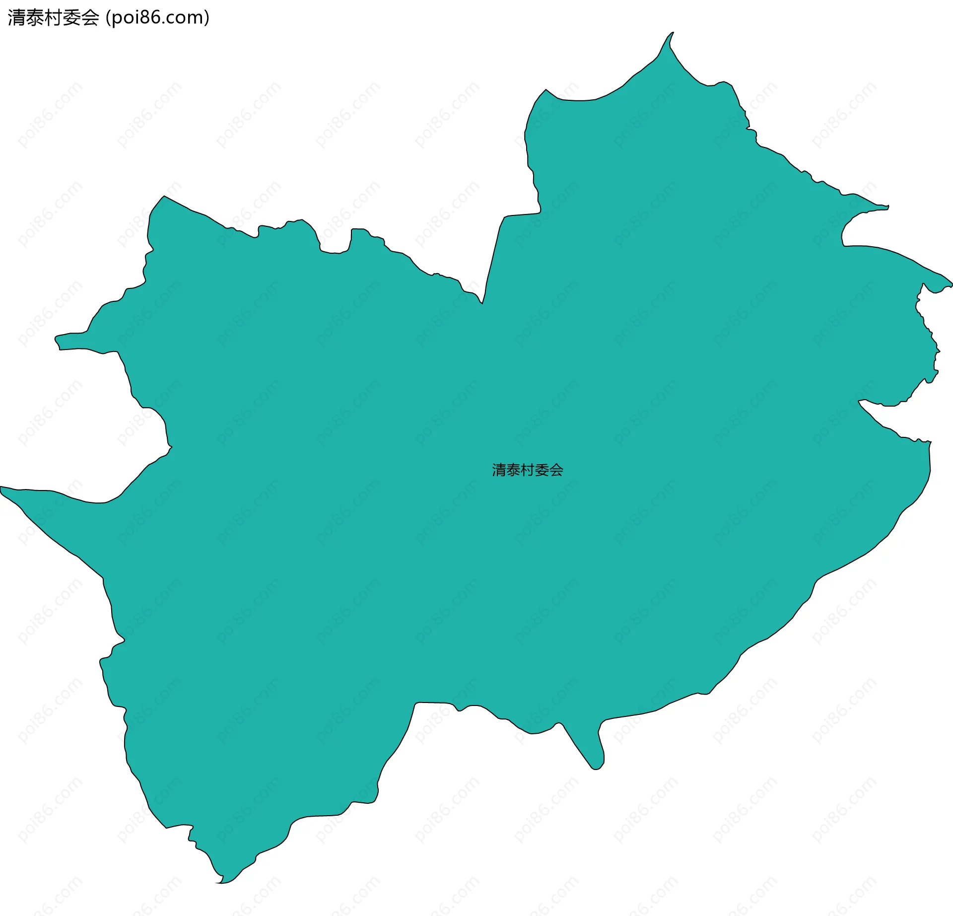 清泰村委会边界地图