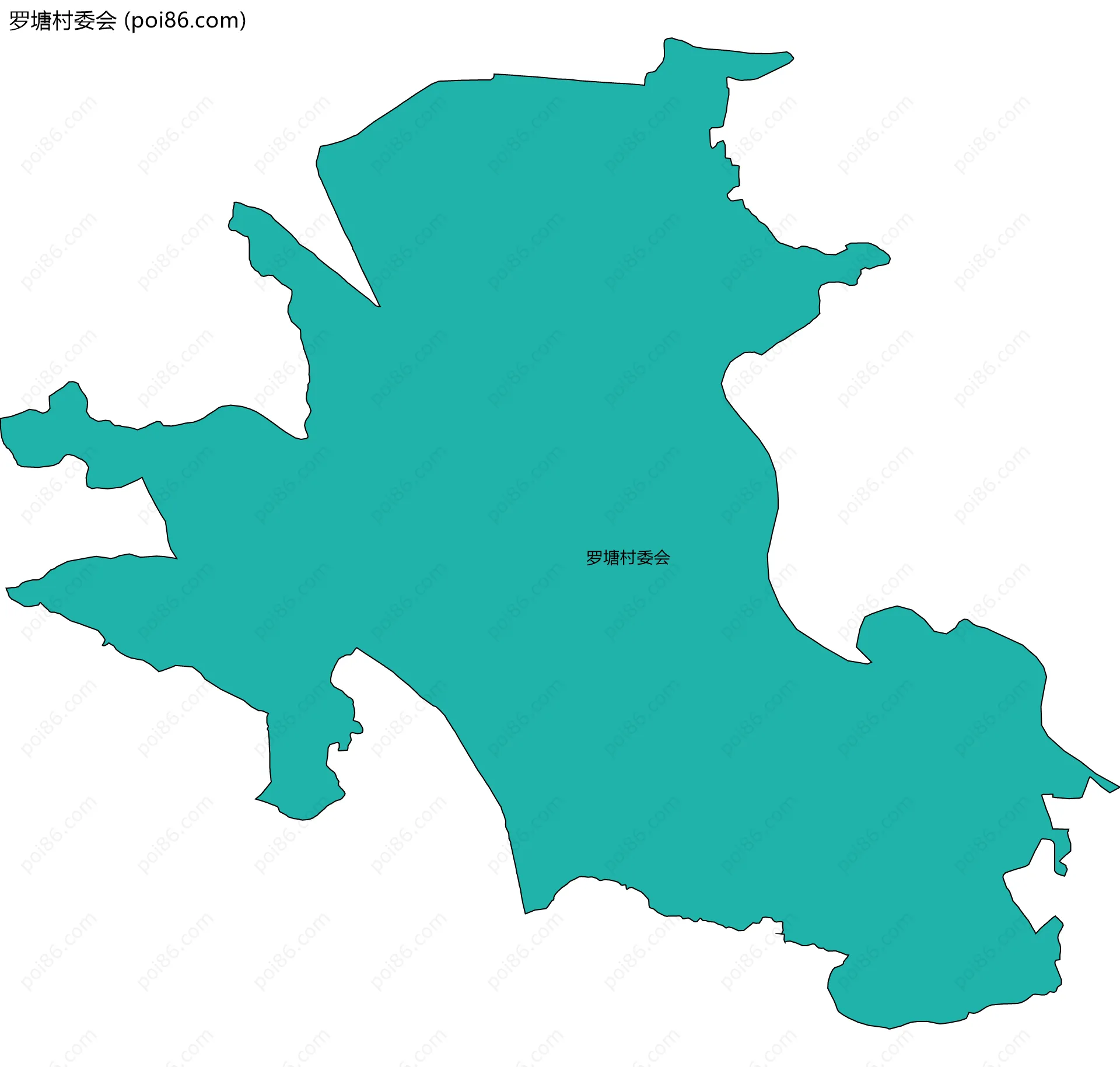 罗塘村委会边界地图