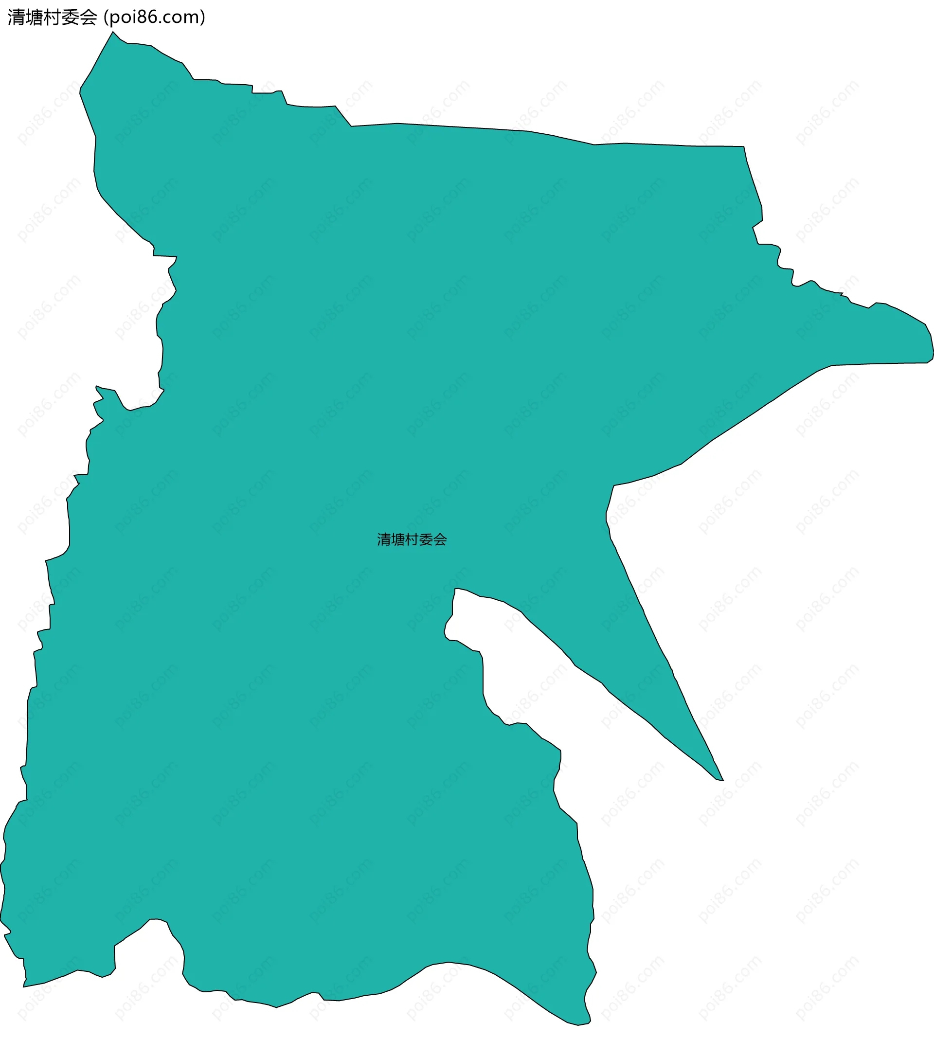 清塘村委会边界地图