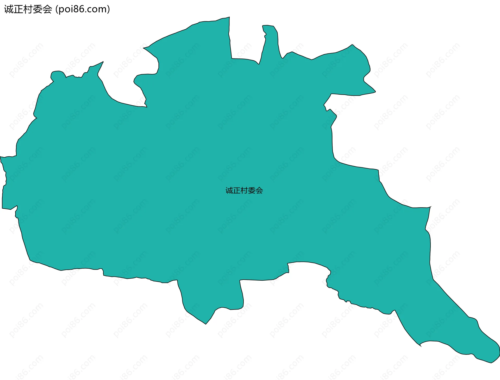 诚正村委会边界地图