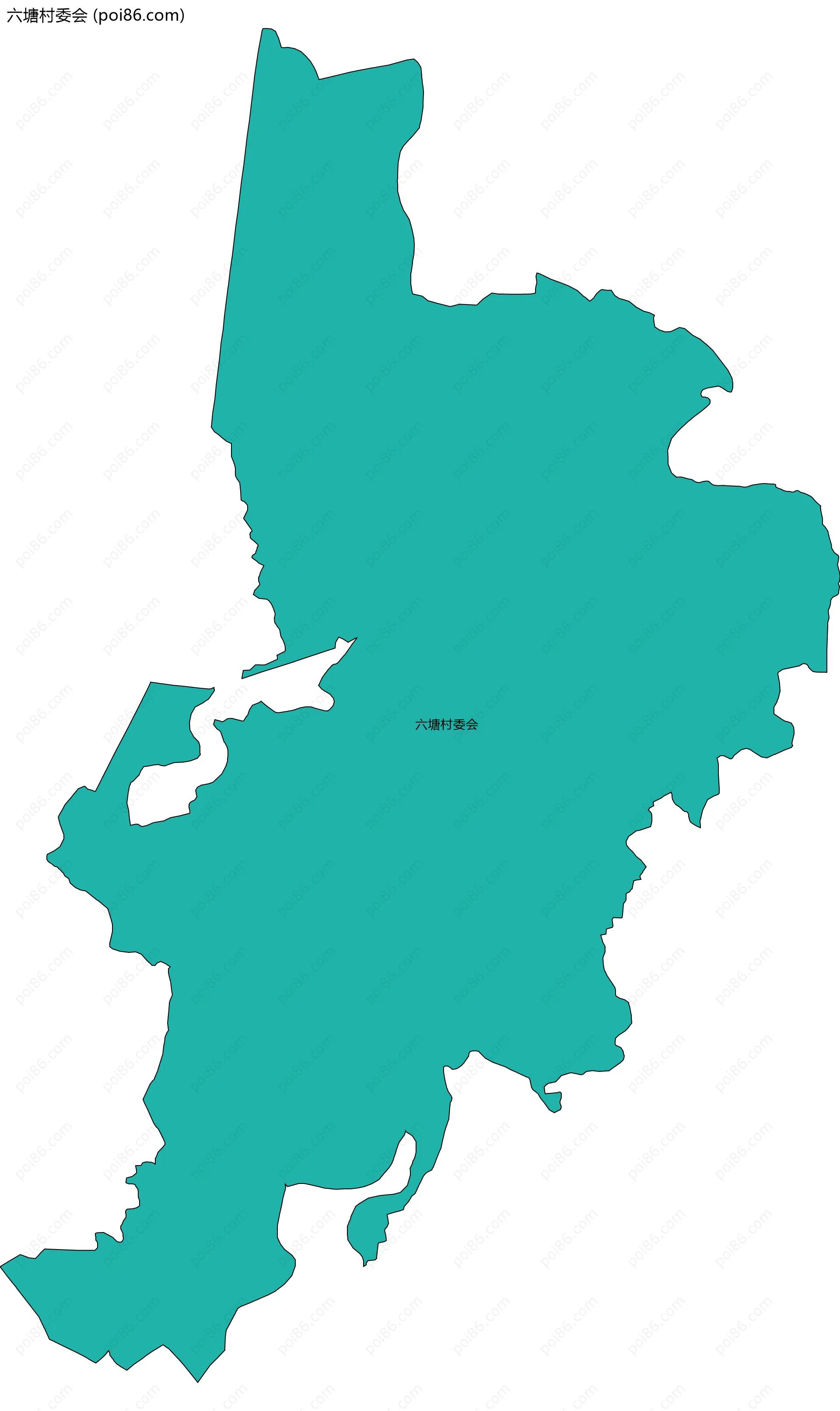 六塘村委会边界地图