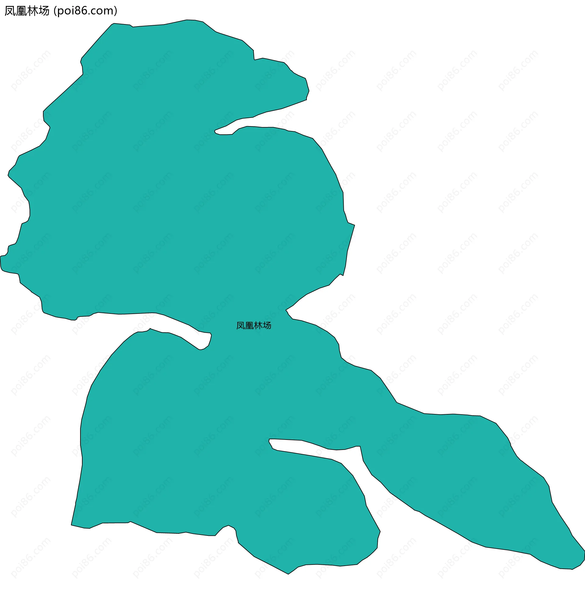 凤凰林场边界地图