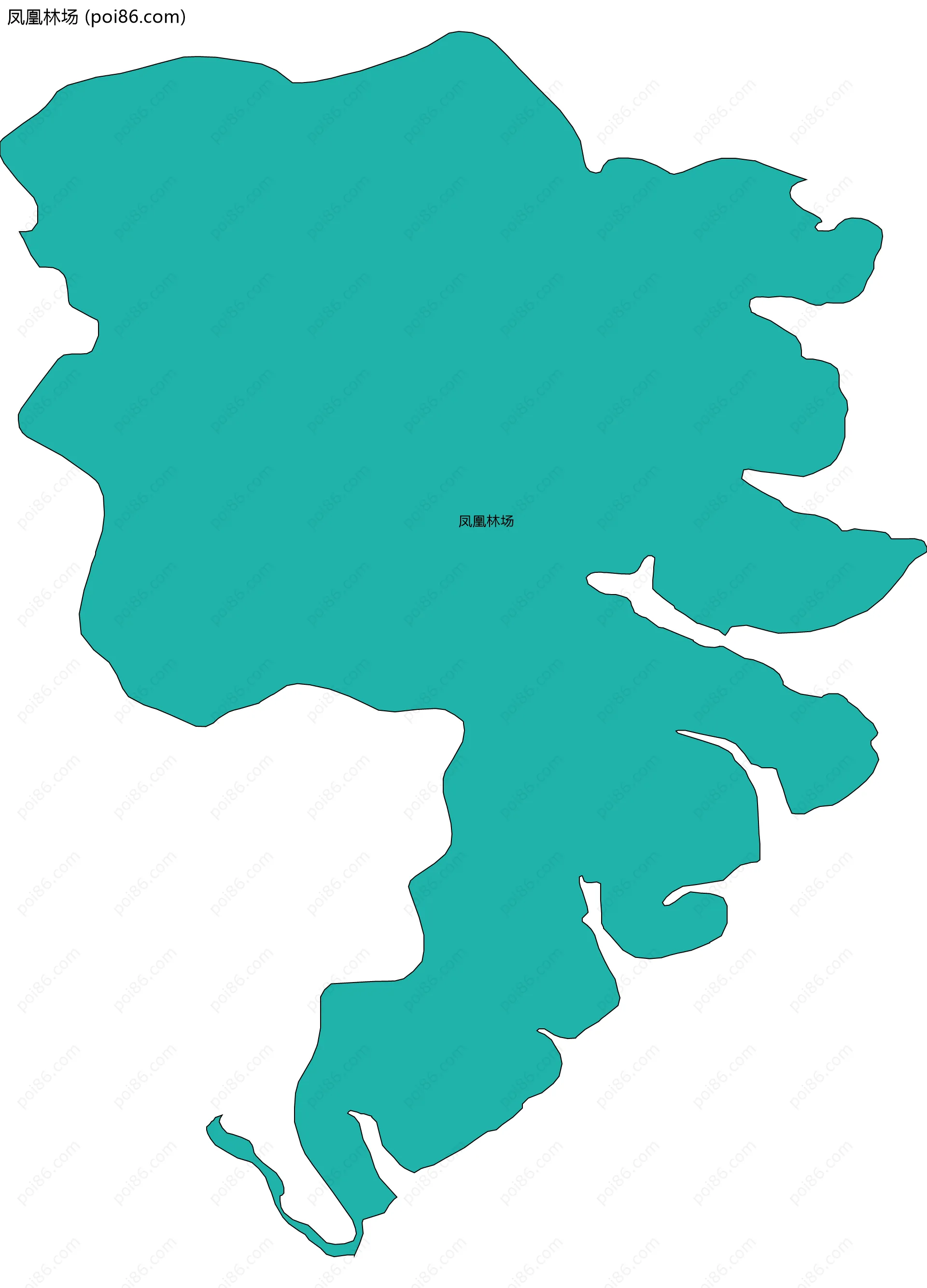 凤凰林场边界地图