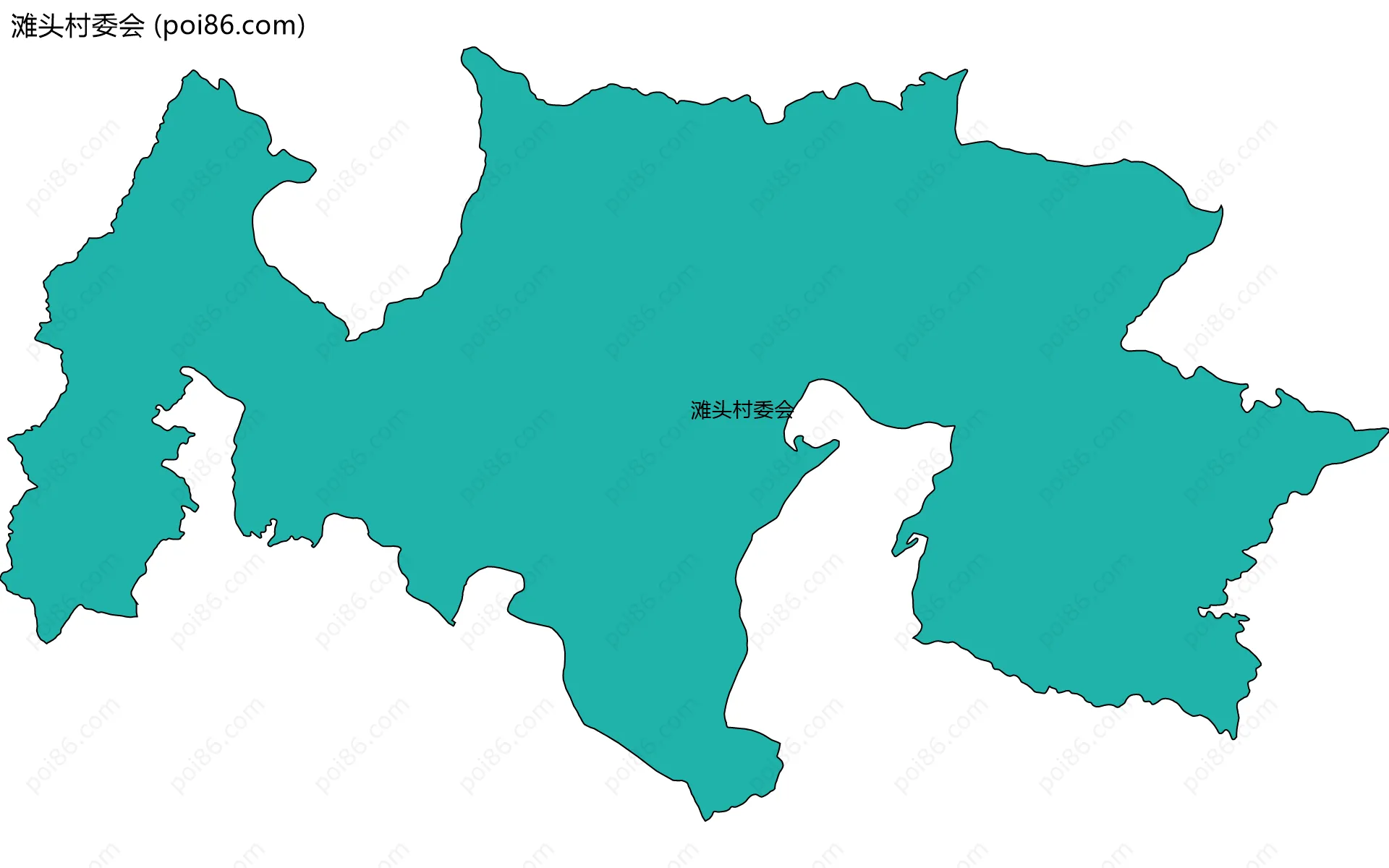 滩头村委会边界地图