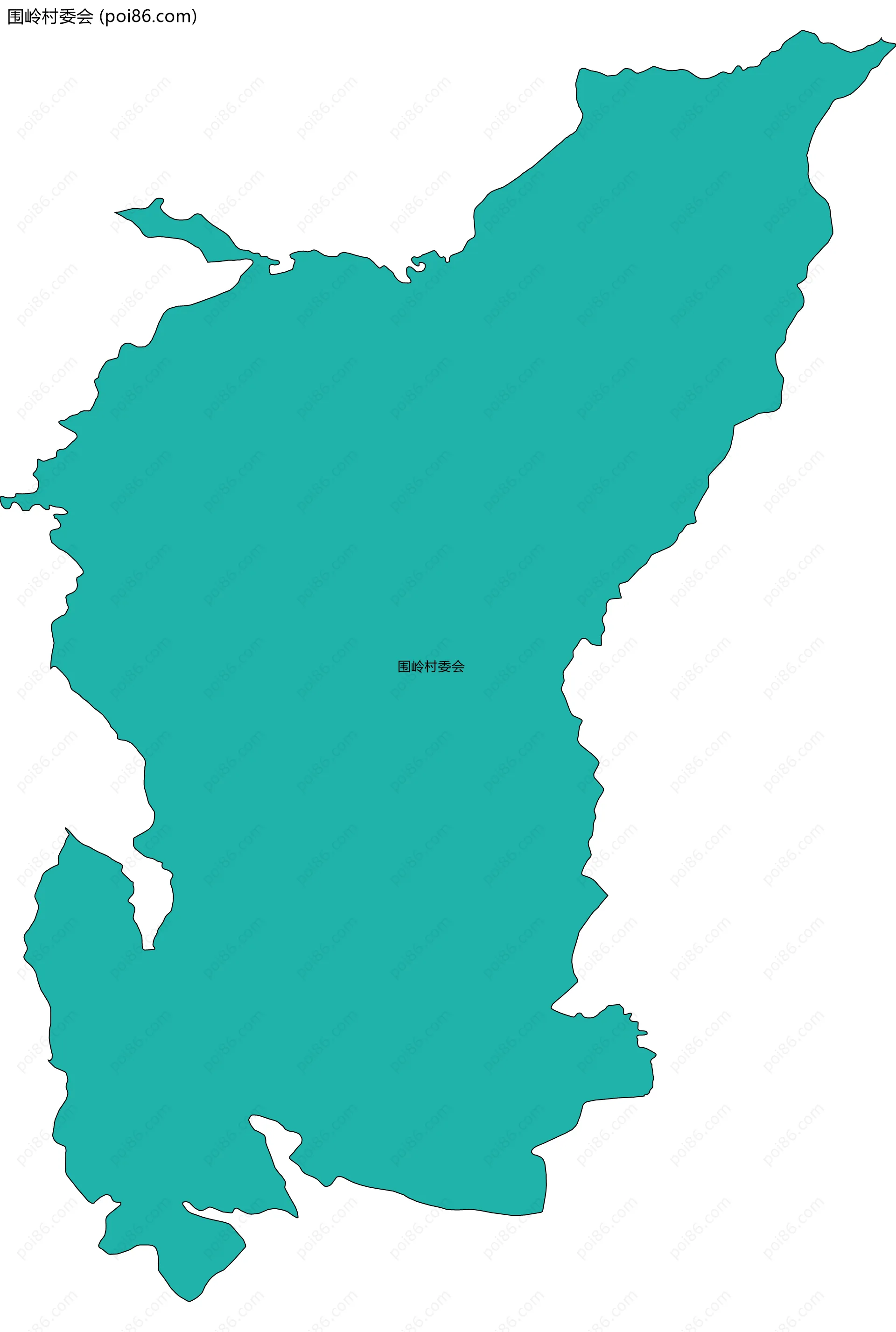 围岭村委会边界地图