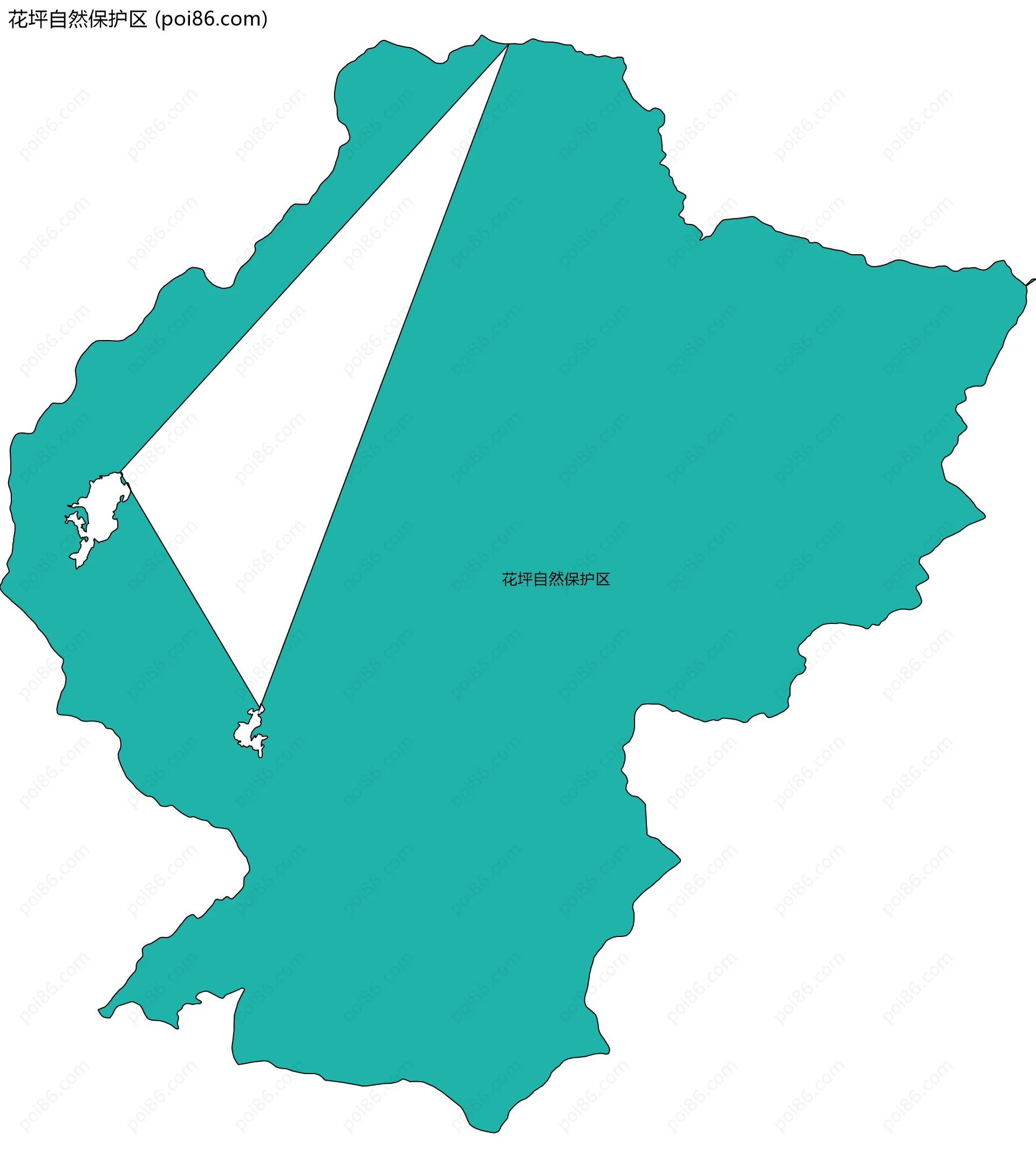 花坪自然保护区边界地图