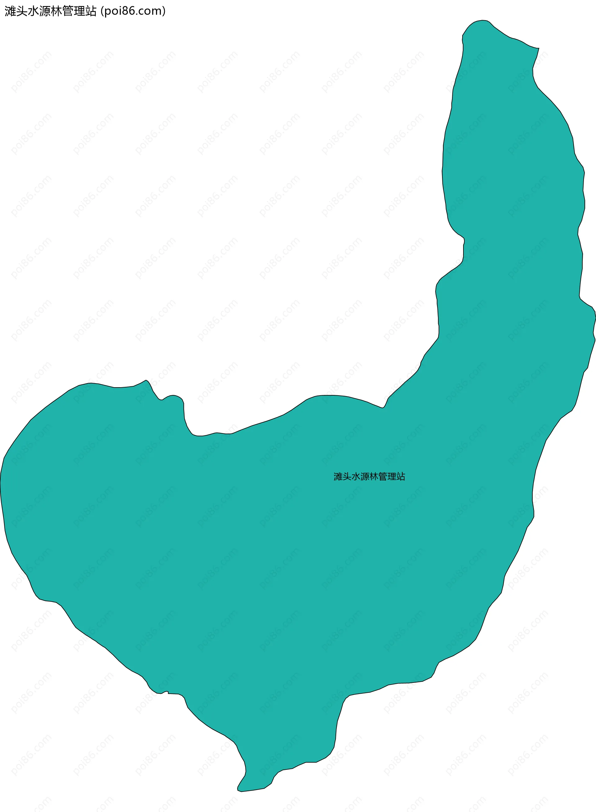 滩头水源林管理站边界地图