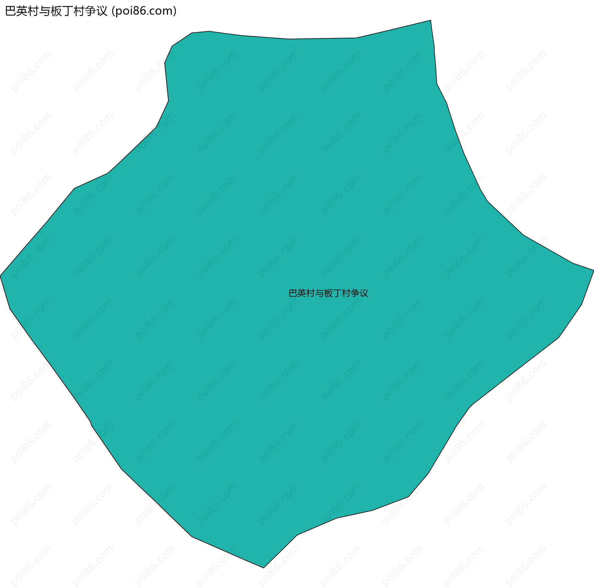 巴英村与板丁村争议边界地图