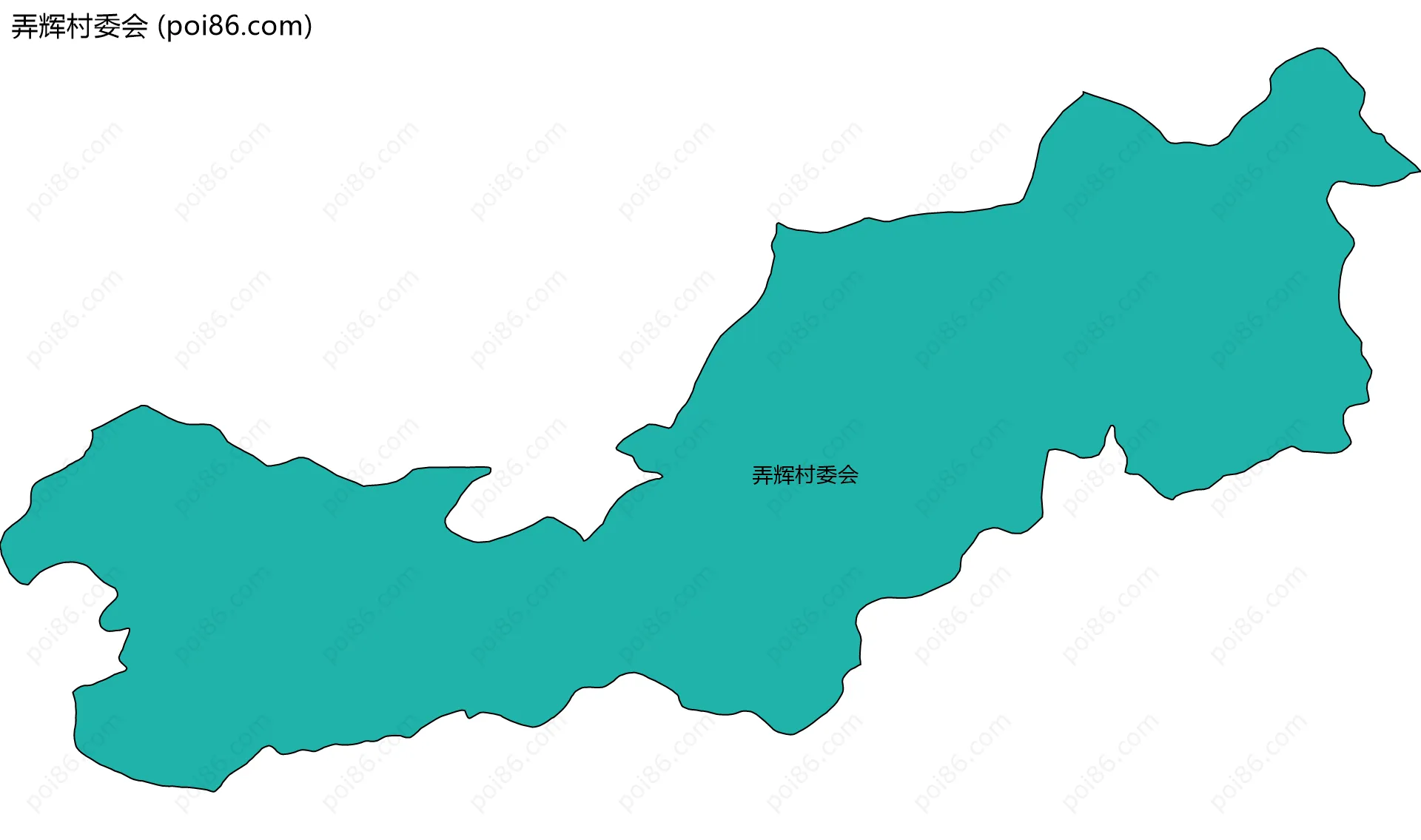 弄辉村委会边界地图