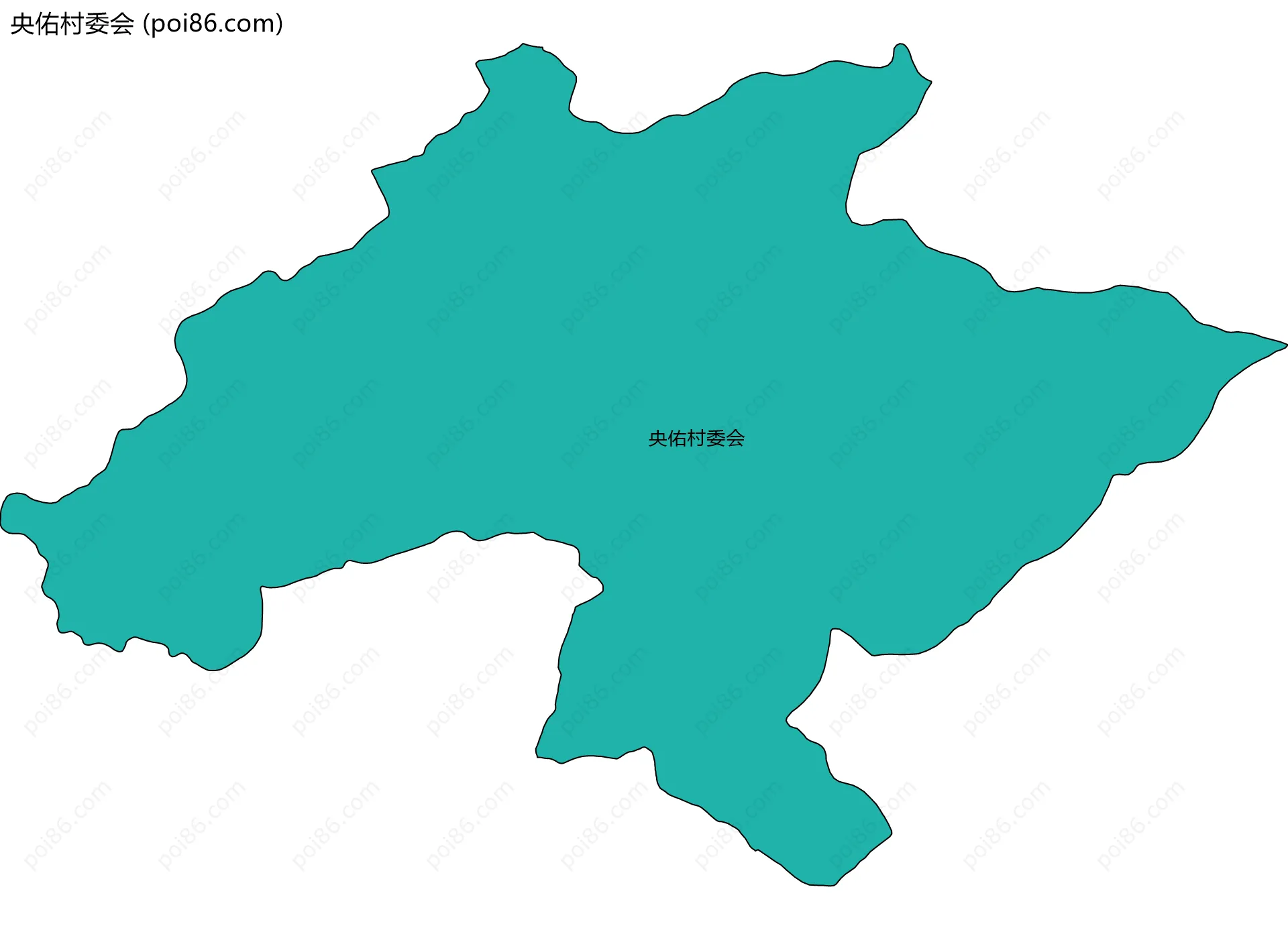 央佑村委会边界地图