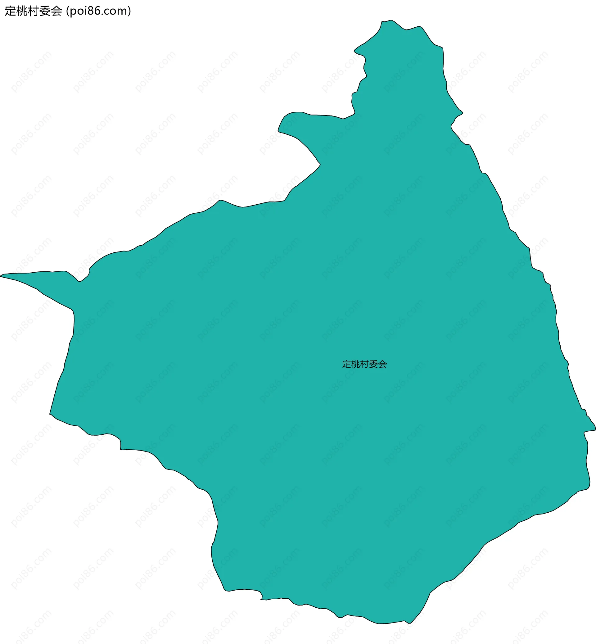 定桃村委会边界地图