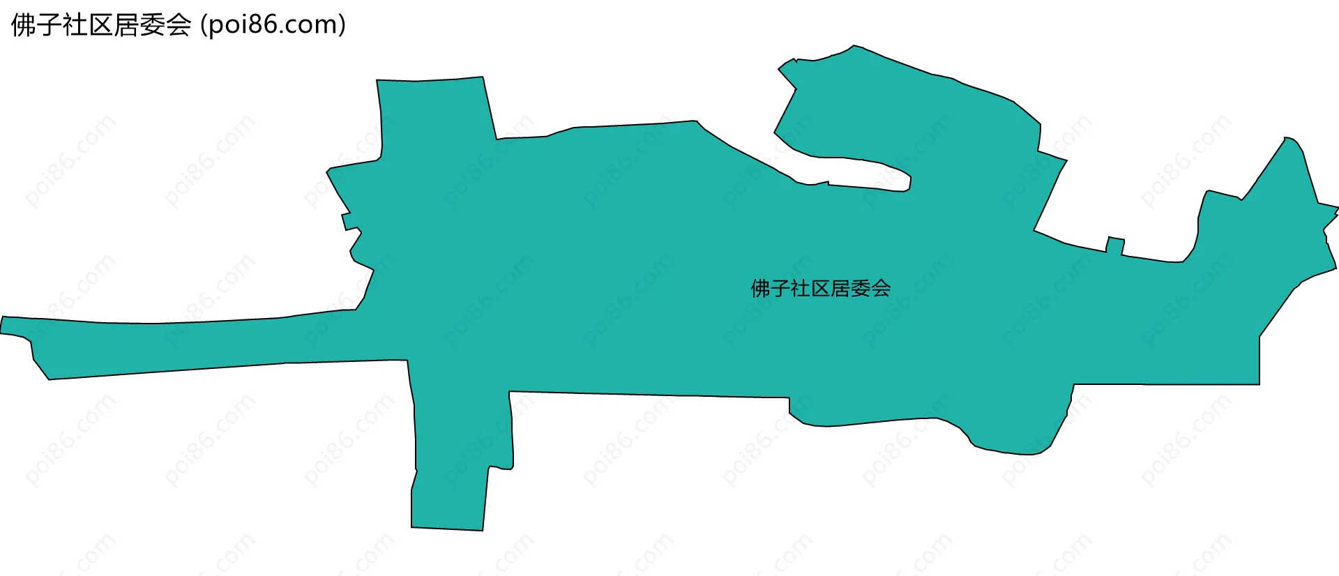 佛子社区居委会边界地图