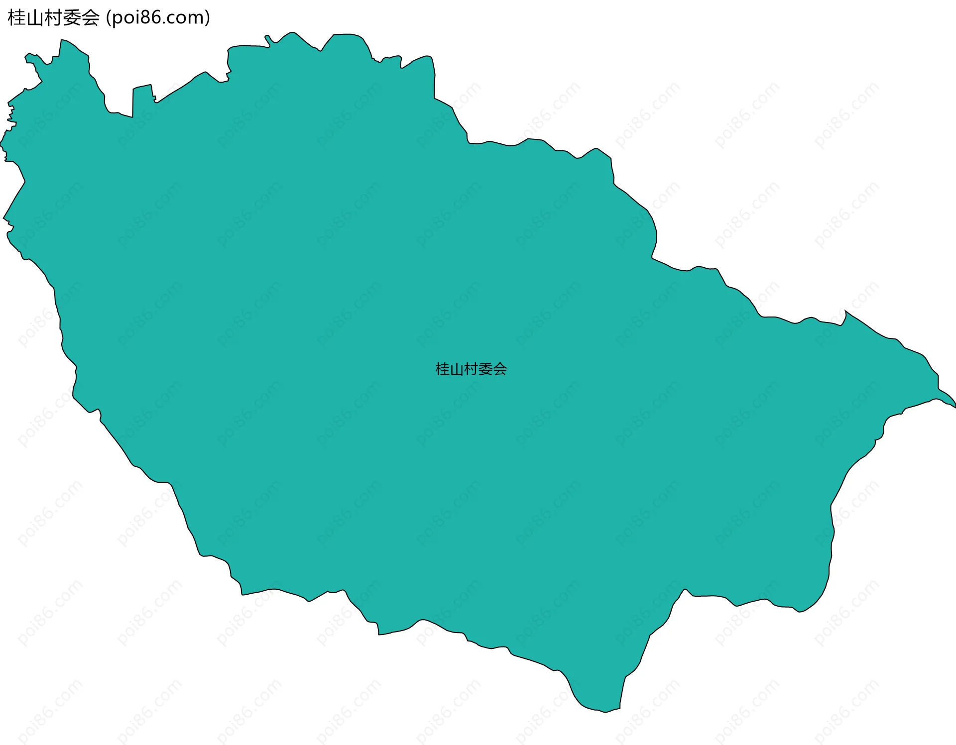 桂山村委会边界地图