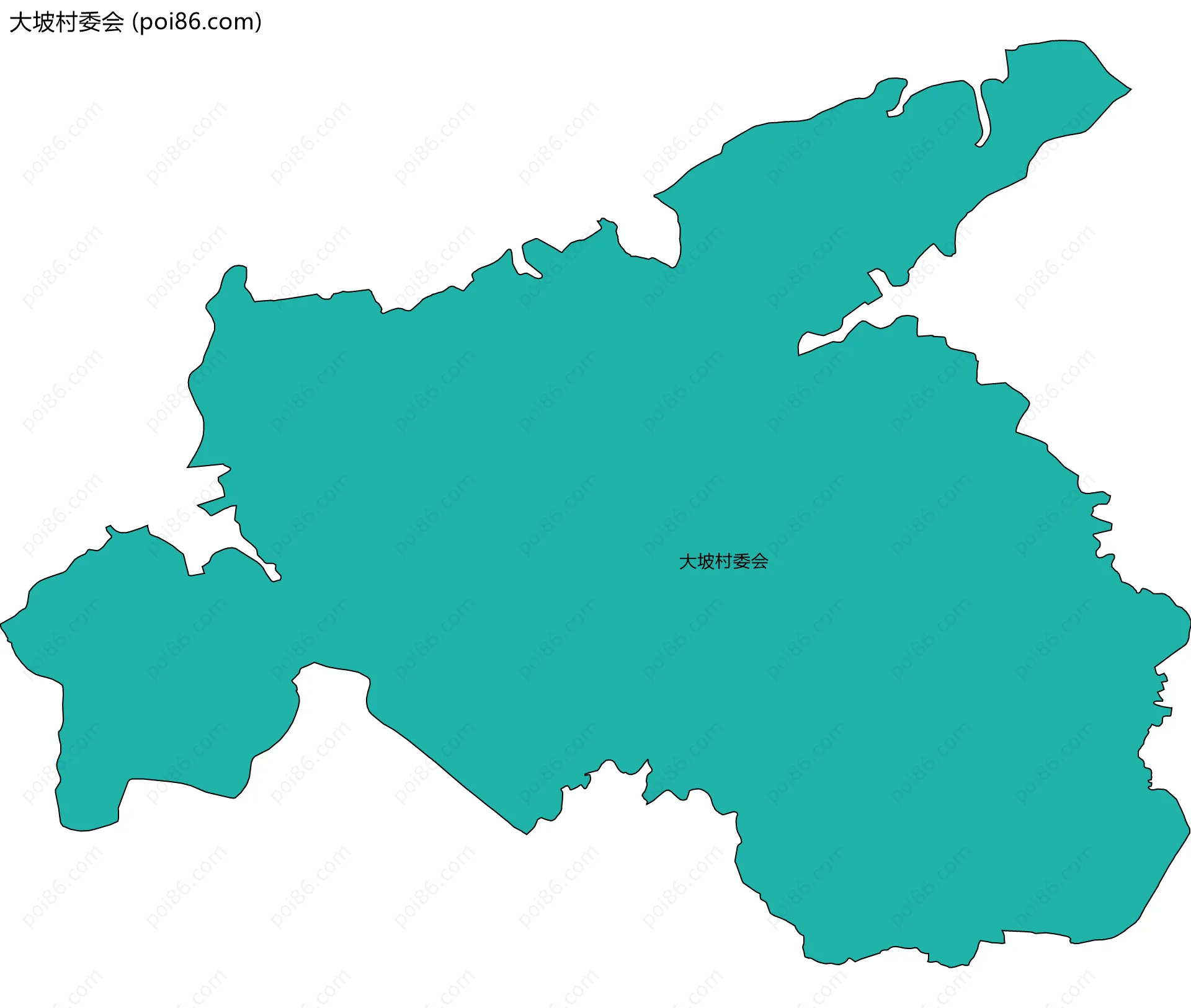 大坡村委会边界地图