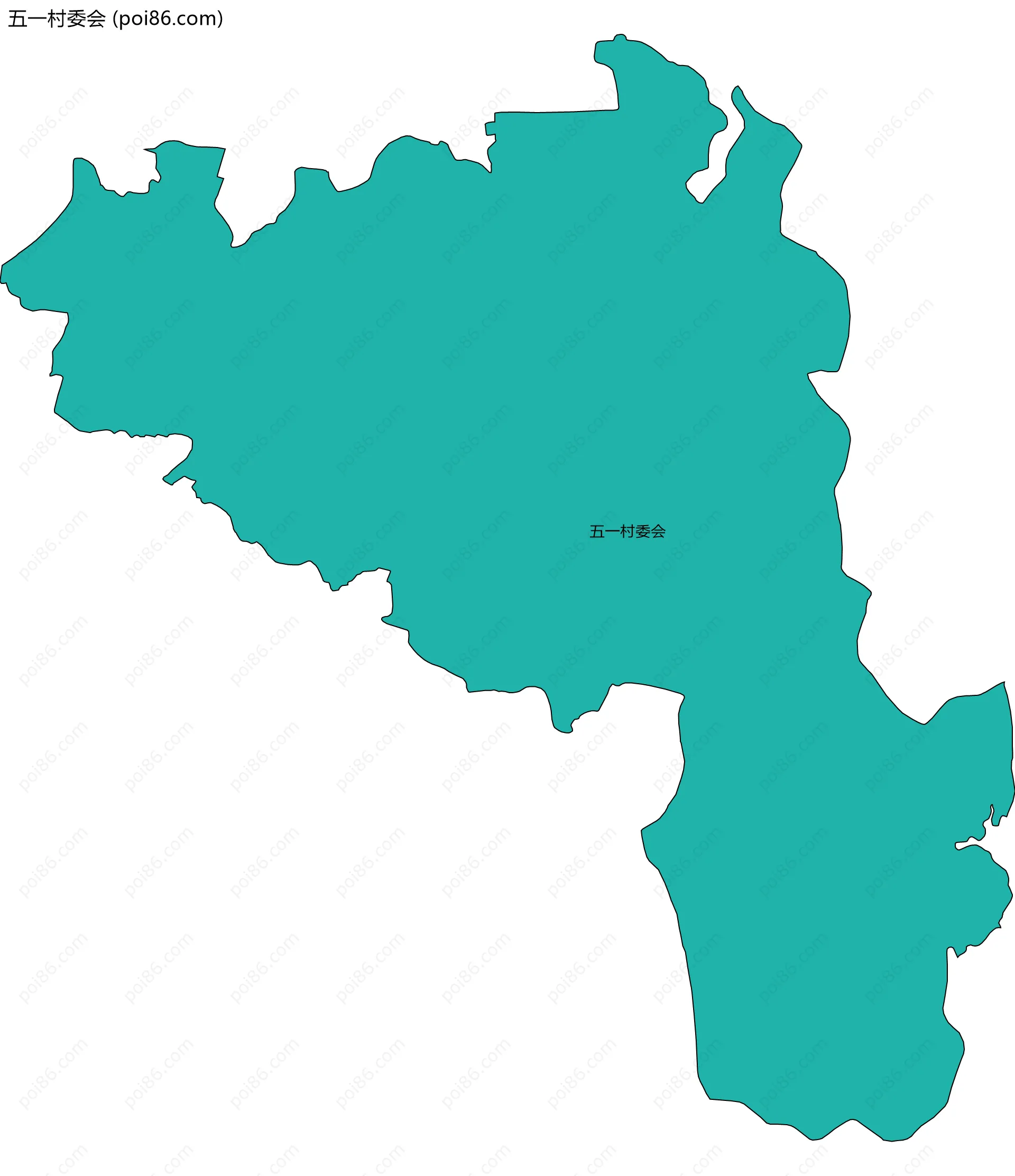 五一村委会边界地图