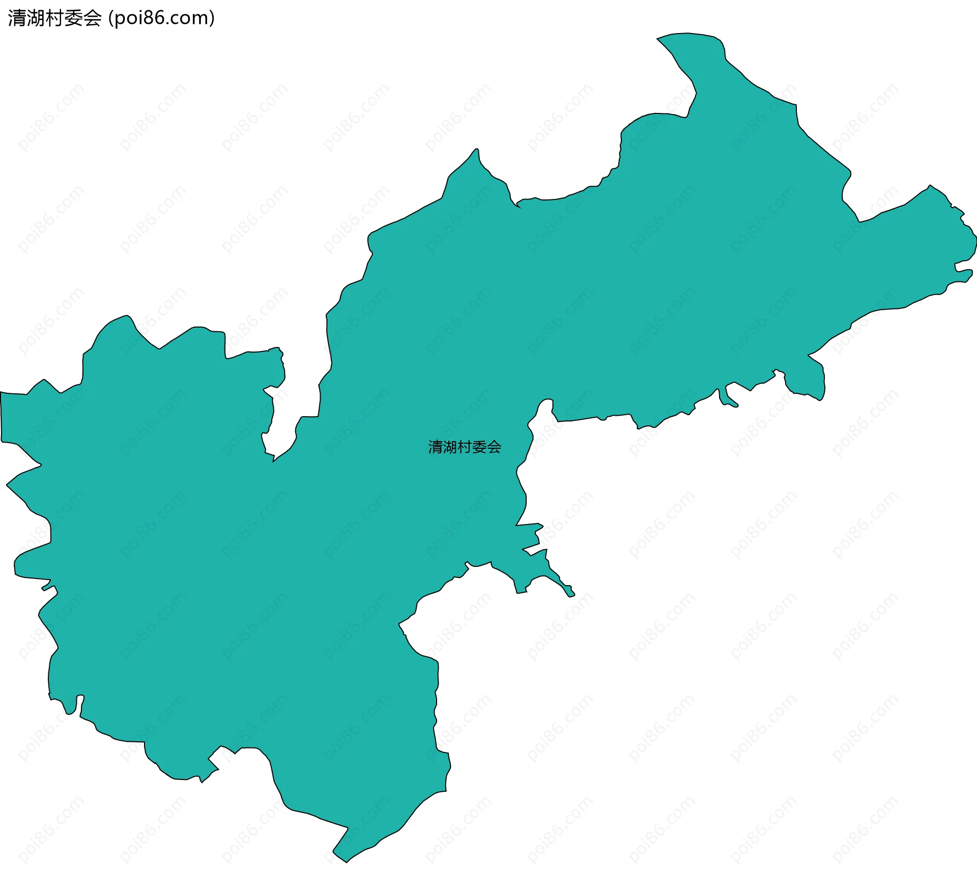 清湖村委会边界地图