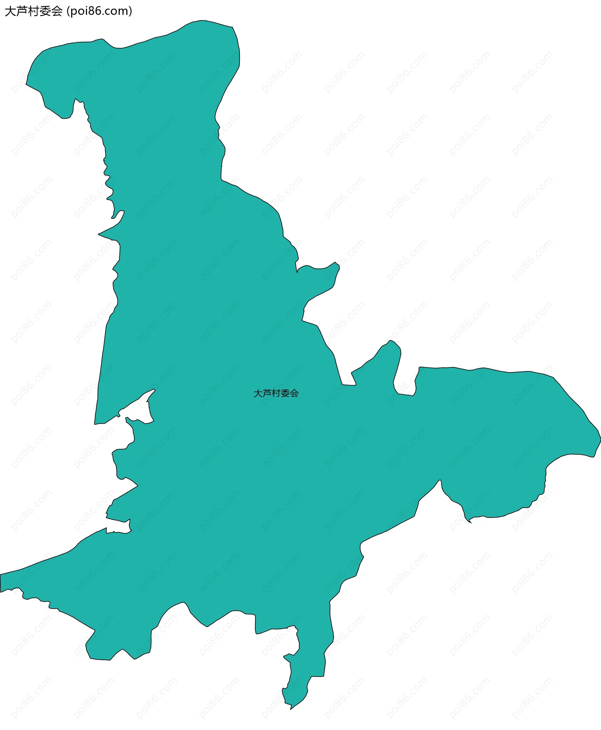 大芦村委会边界地图