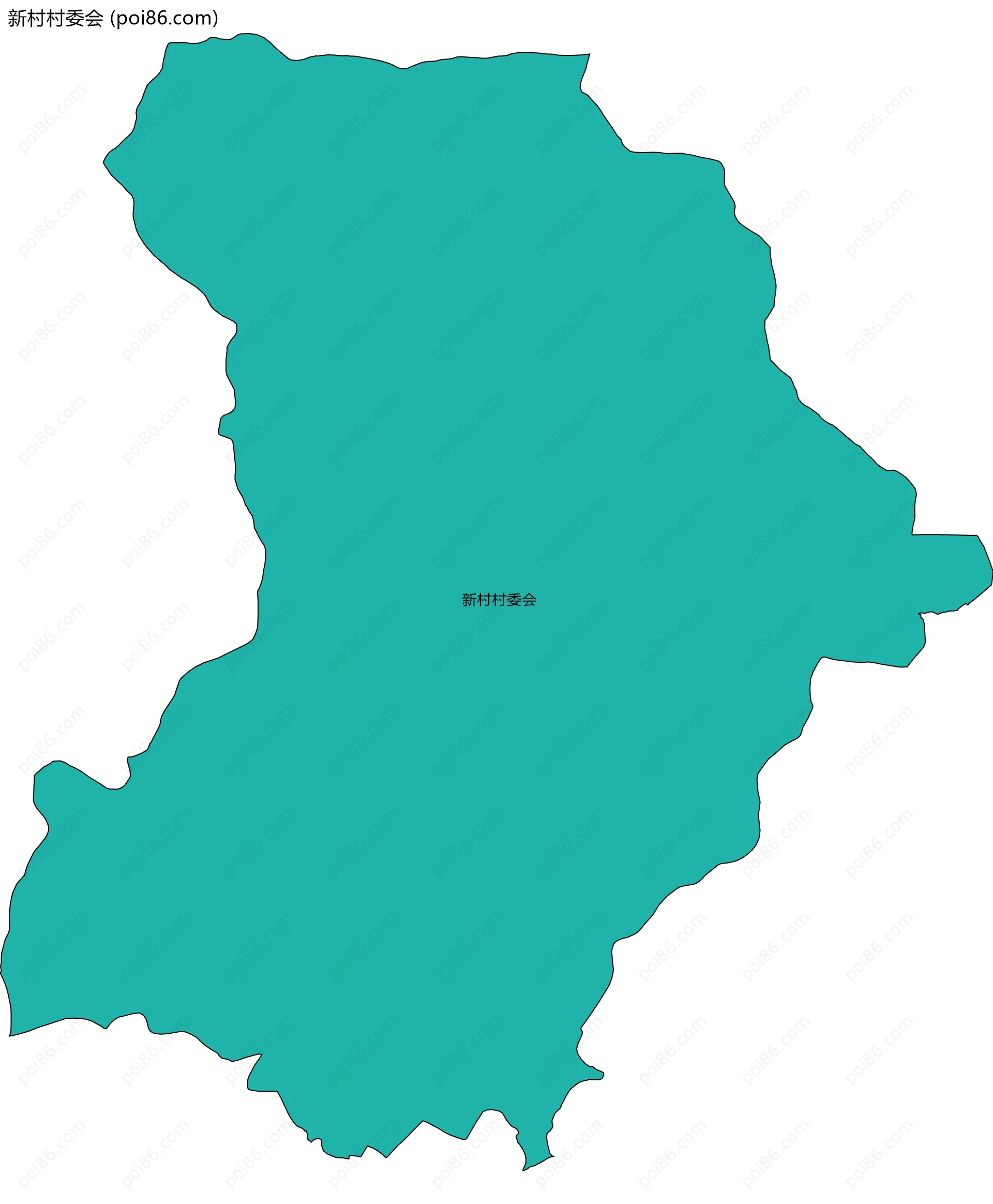 新村村委会边界地图