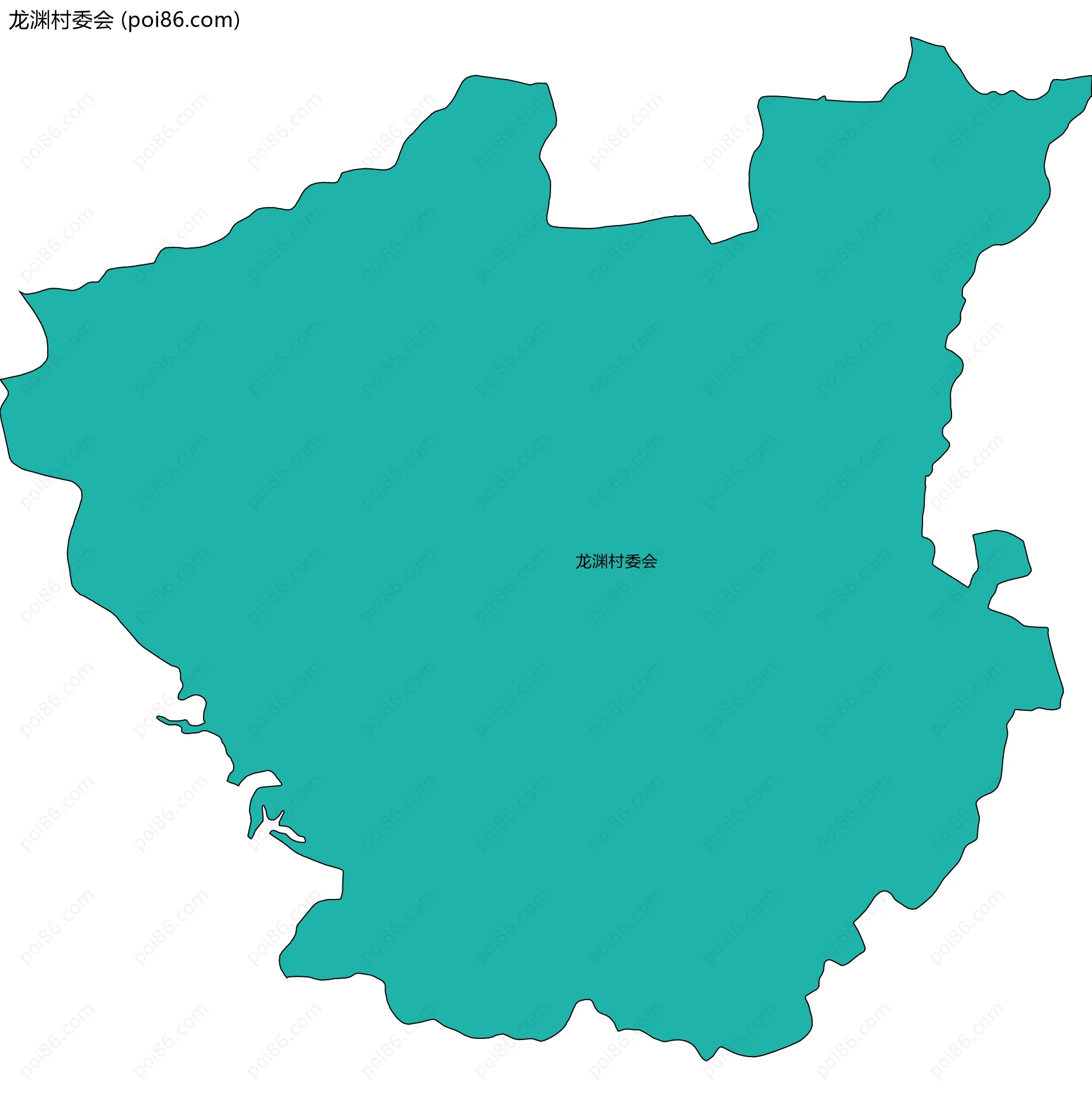 龙渊村委会边界地图